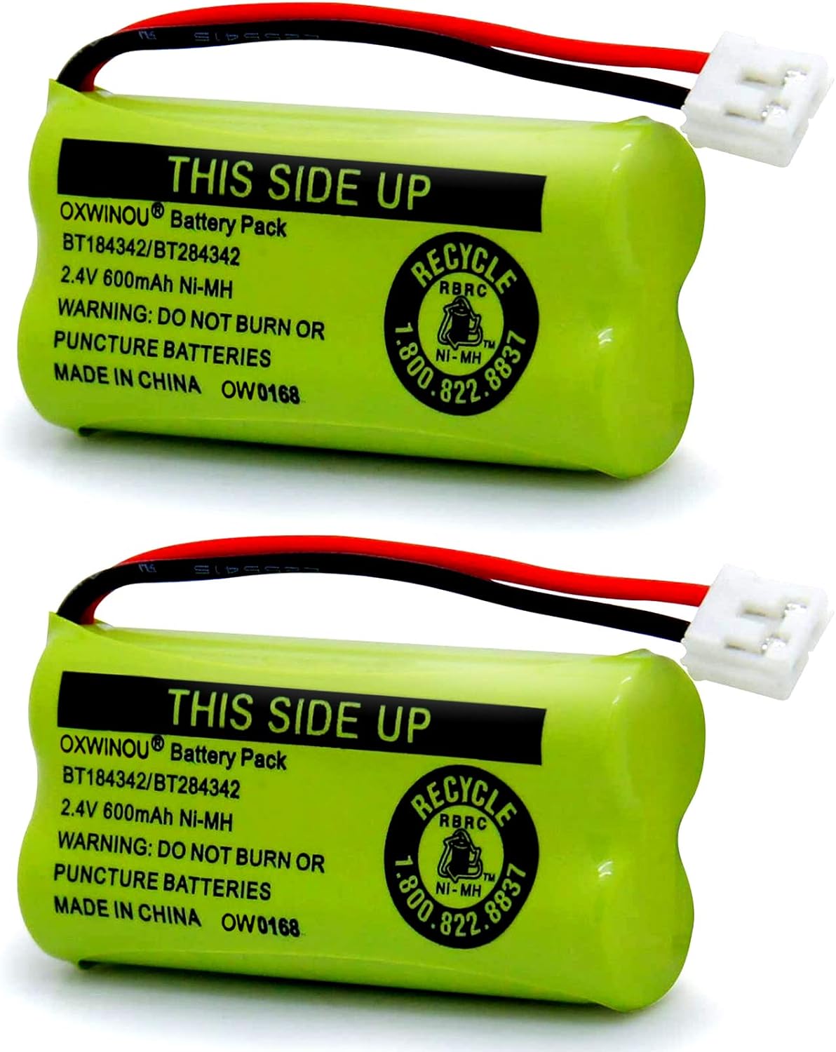 2.4v BT184342 BT284342 BT18433 BT28433 BT183348 BT283348 BT-1011 Replacement Battery Compatible with Phone CS6209 CS6219 CS6229 DS6151 89-1330-01-00 CPH-515D(2-Pack)