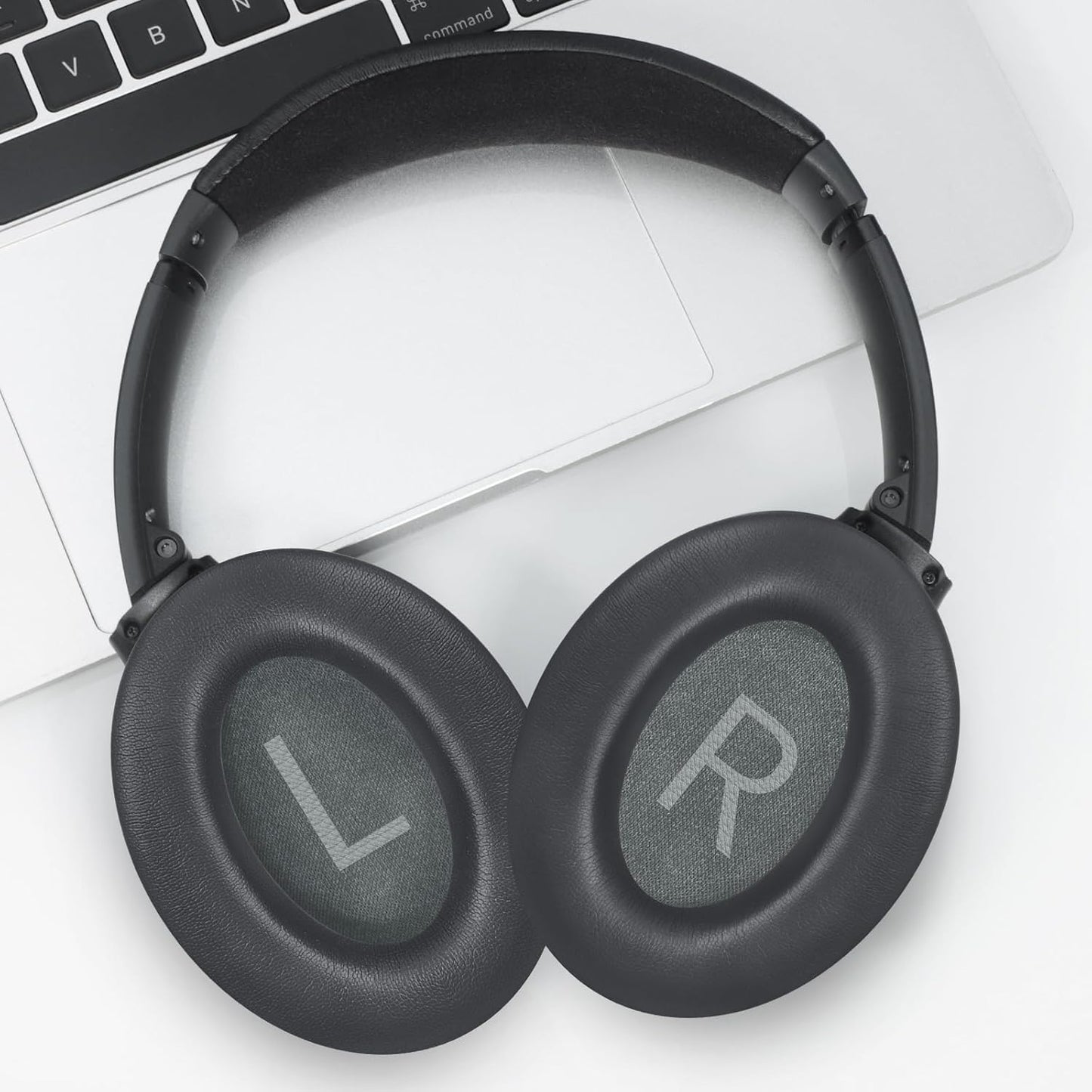 Headphones Replacement Ear Pads, Protein Leather earpad Cushions for Bose QuietComfort 45（QC45） Headphones, Softer Memory Foam - Gray