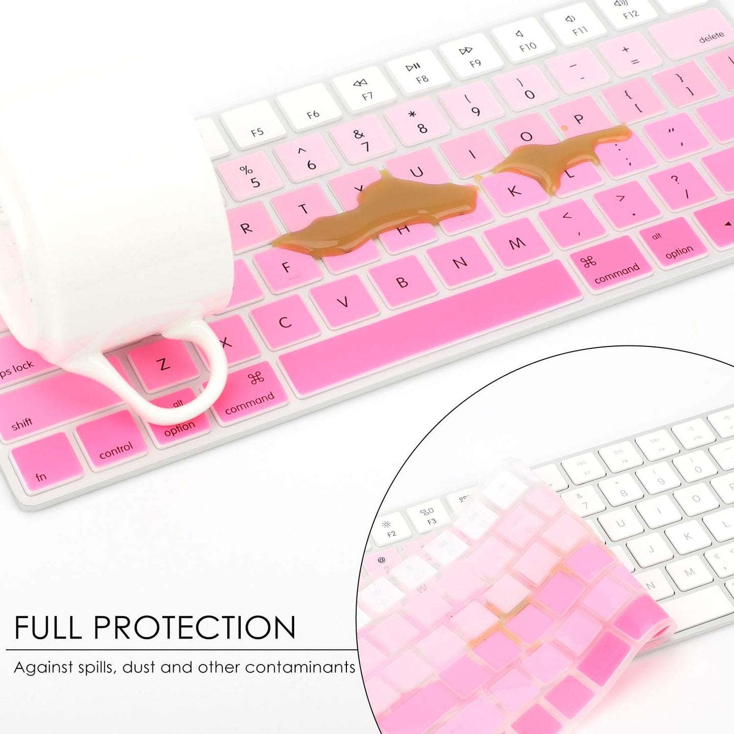Allinside Ombre Pink Cover for Apple Magic Keyboard (MLA22LL/A) with US Layout