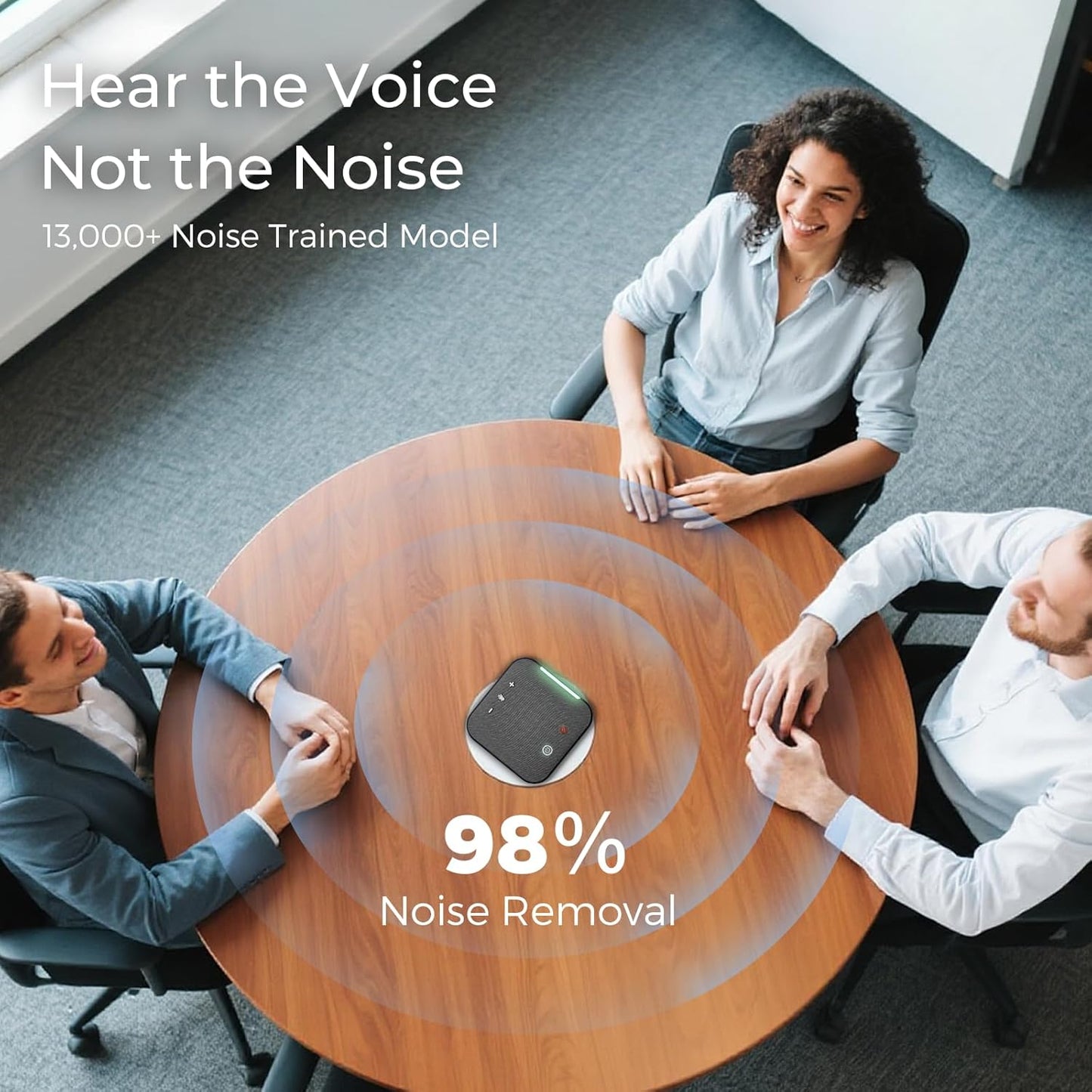 Conference Speaker and Microphone, USB C & Bluetooth Speakerphone for Computer, Laptop Speakers with mic, 360° Voice Pickup, AI Noise Reduction, 20H Call Time, Online Meetings