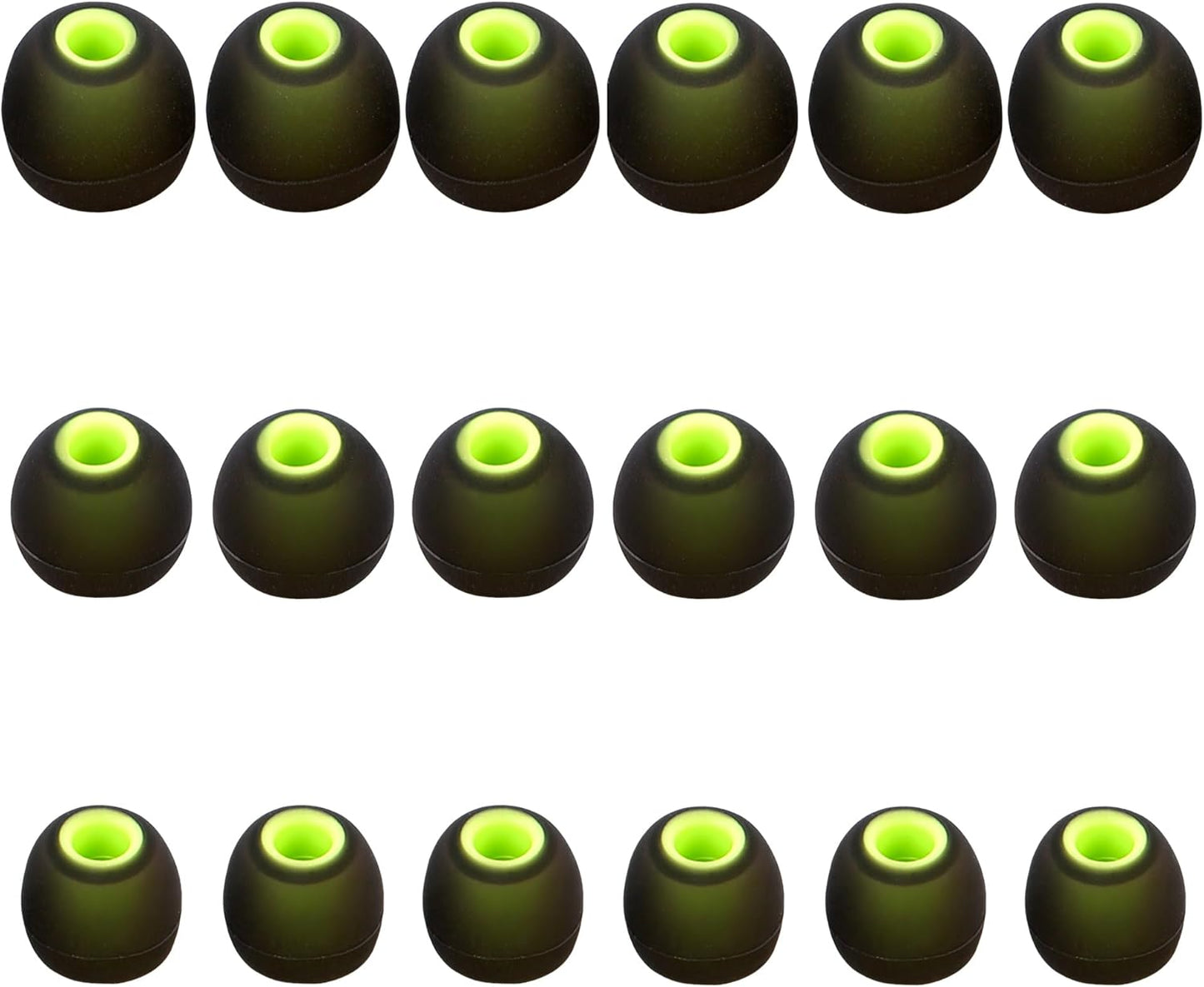 Earbud Replacement Tips - Silicone Ear Tips Fit Most In-Ear Earbuds (Inner Hole 3.8mm - 5.1mm) - 9 Pairs S M L