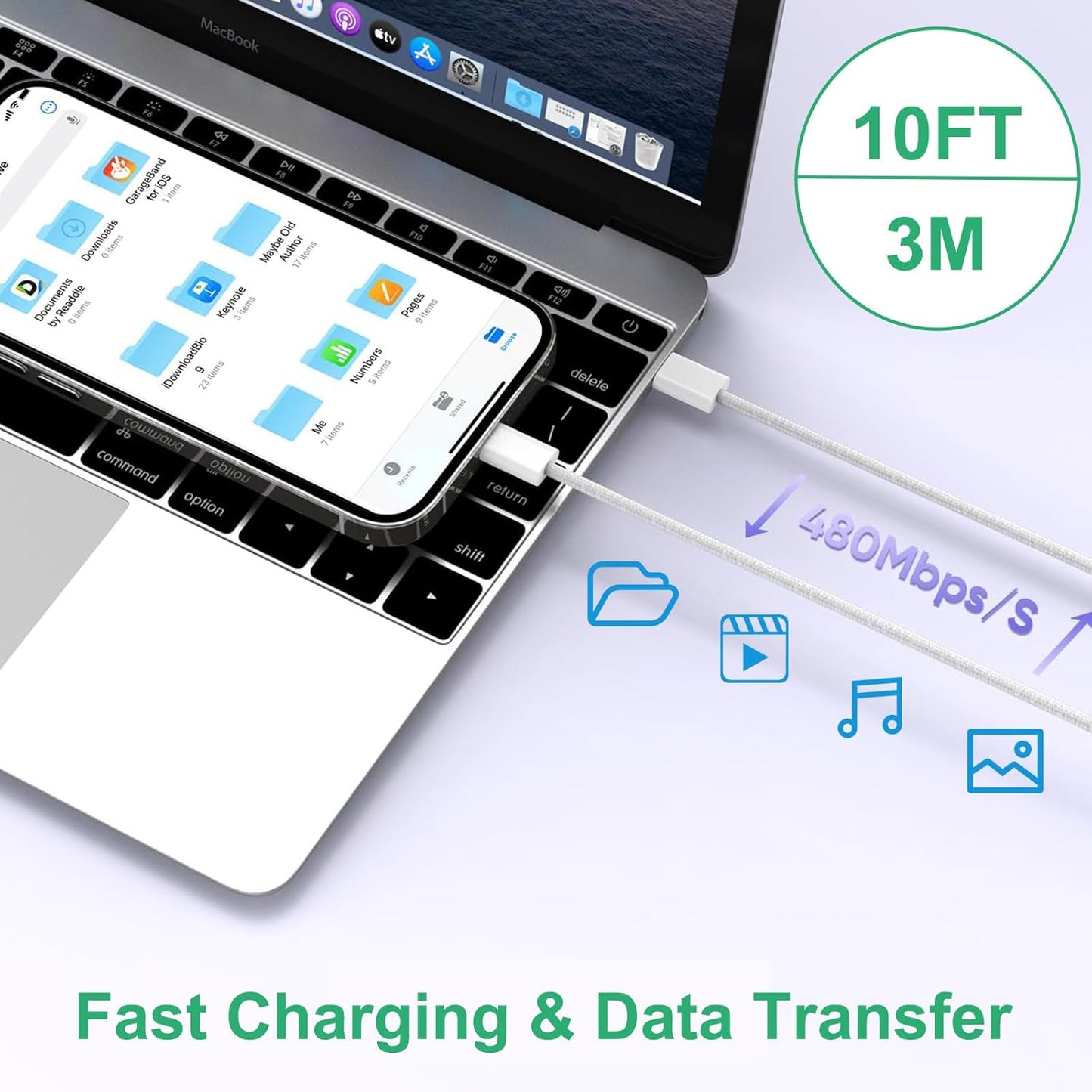 iPhone 16 15 Charger Fast Charging,3Pack 20W Fast Charging USB C Charger with 10Foot Long Type C to C Cable Cord TypeC Block Brick for iPhone 16e/16/16 Pro/16 Plus/16 Pro Max/15 Pro,iPad Air/Pro/Mini