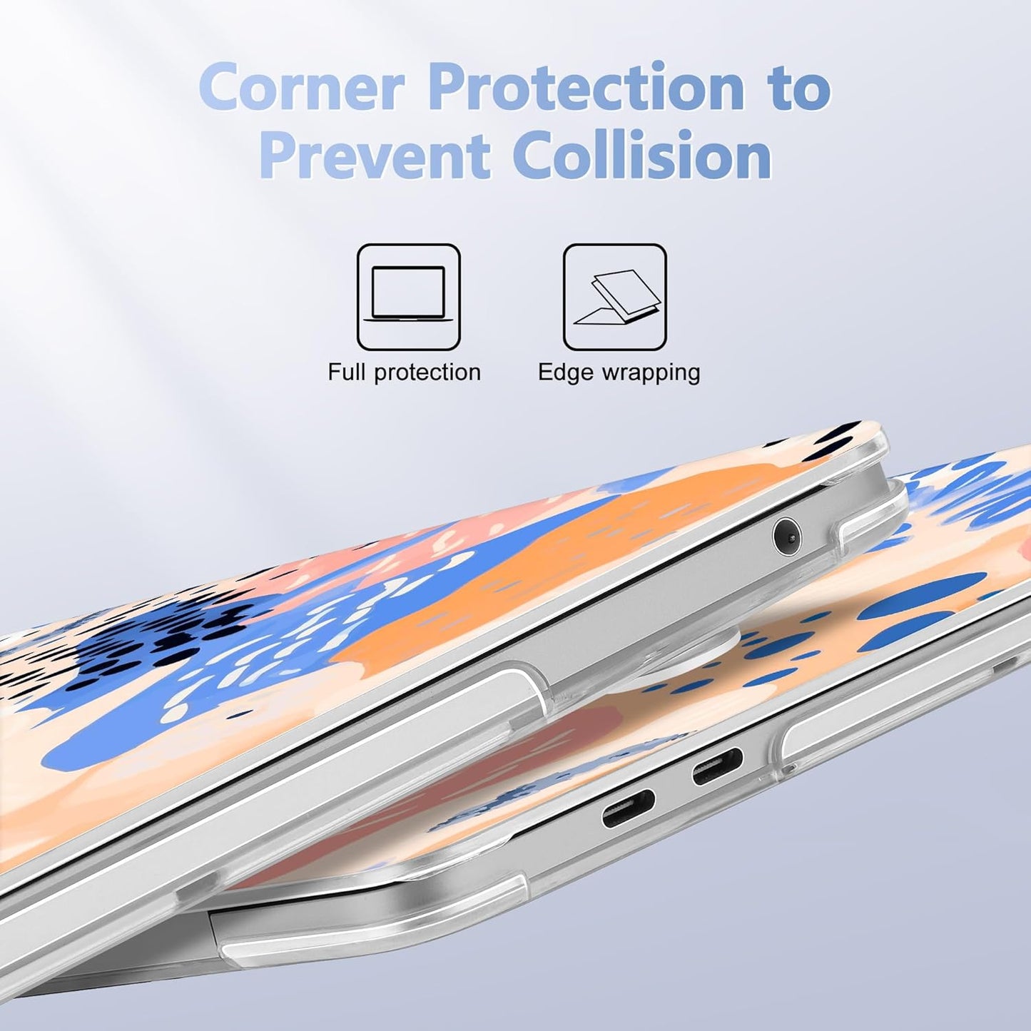 May Chen for New MacBook Pro 13 Case 2022 2020 Release (A2338 M1 M2/A2289/A2251), Plastic Crystal Hard Shell Case Cover with Keyboard Cover for MacBook Pro 13-inch Touch Bar, Bohemian Pattern