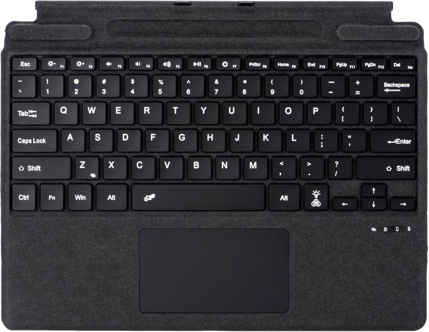 Keyboard for Microsoft Surface Pro Copilot+ (11th Edition) / Pro 11 / Pro 10 / Pro 9 / Pro 8 / Pro X, 13 inch, Detachable Type Cover with Touchpad, 7-Color Backlit & Pen Holder (Black)