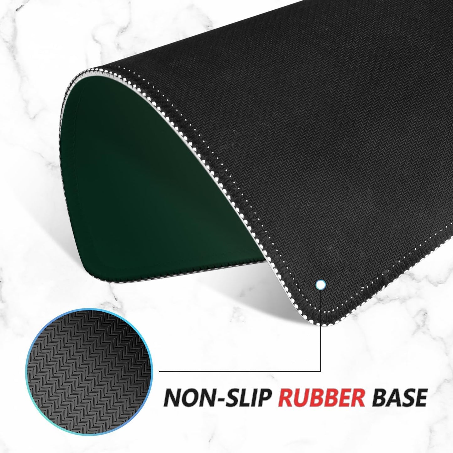 ITNRSIIET Mouse Pad Non-Slip Rubber Base Smooth Surface Stitched Edges Waterproof Durable Compatible with All Mice for Office & Gaming, Desk Accessory, 10.2x8.3x0.12 inch, Forest Gradient