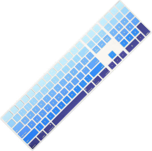 Allinside Ombre Blue Cover for Apple iMac Magic Wireless Keyboard with Numeric Keypad MQ052LL/A A1843 US Layout