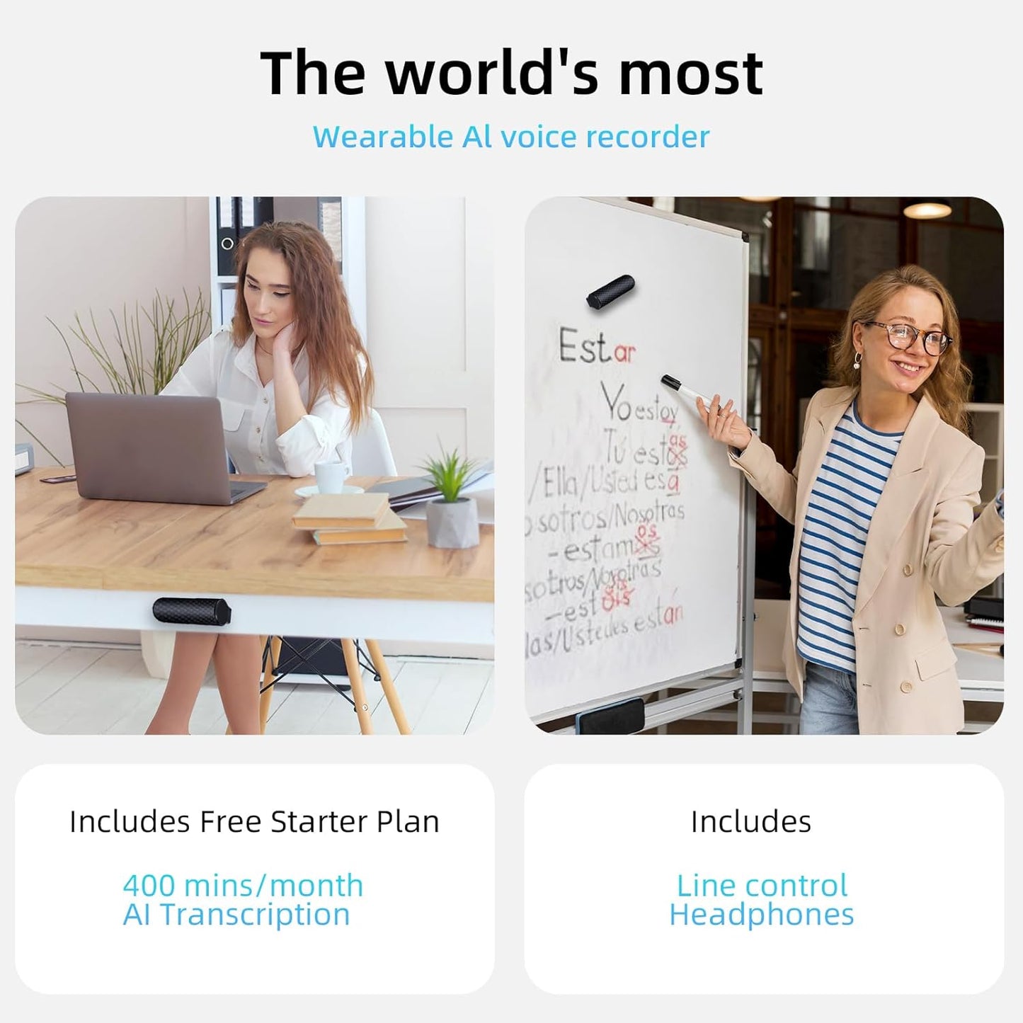 128G Magnetic AI Voice Recorder,Smart Audio Recorder with GPT-5 Summary,1-Month Continuous Recording, Noise Cancel,Magnetic Portable Recording Device for Lectures, Meetings