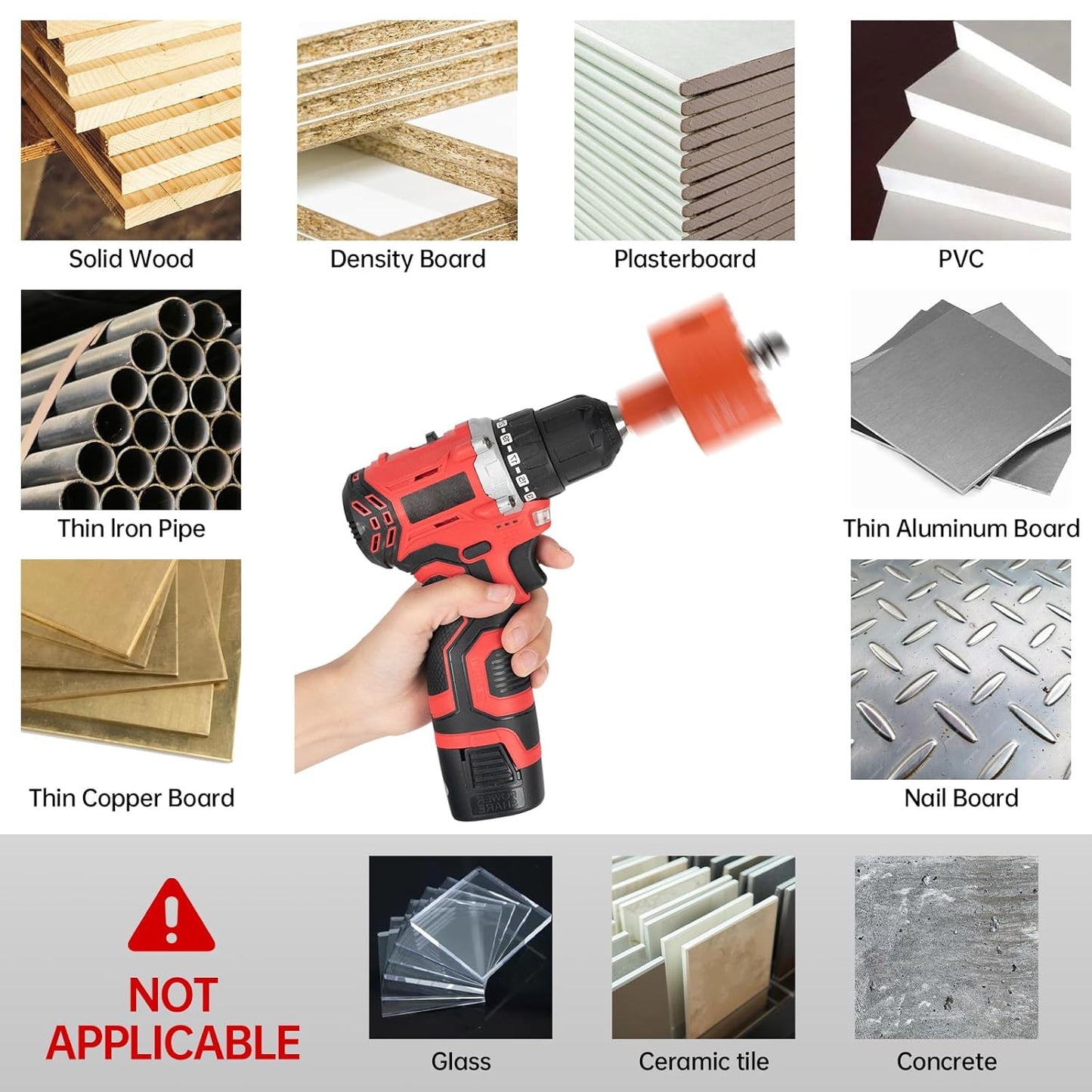 12 Pcs Desk Grommet 2 inch(50mm), Desk Hole Grommet, Cable Grommet, Desk Hole Cover, Desk Cord Hole Cover, Desk Cable Hole Cover with Hole Saw, Desk Wire Hole Insert, Furniture Hole Cover(Black)