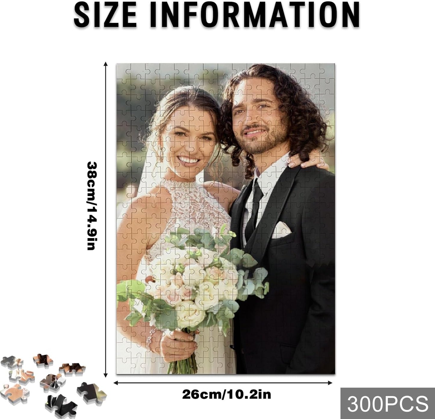 Custom Puzzle, Personalized Puzzle for Photos, Customized Puzzle 120/200/300/500/1000/1500 Pieces for Family, Christmas, Pet, Birthday, Wedding Gift