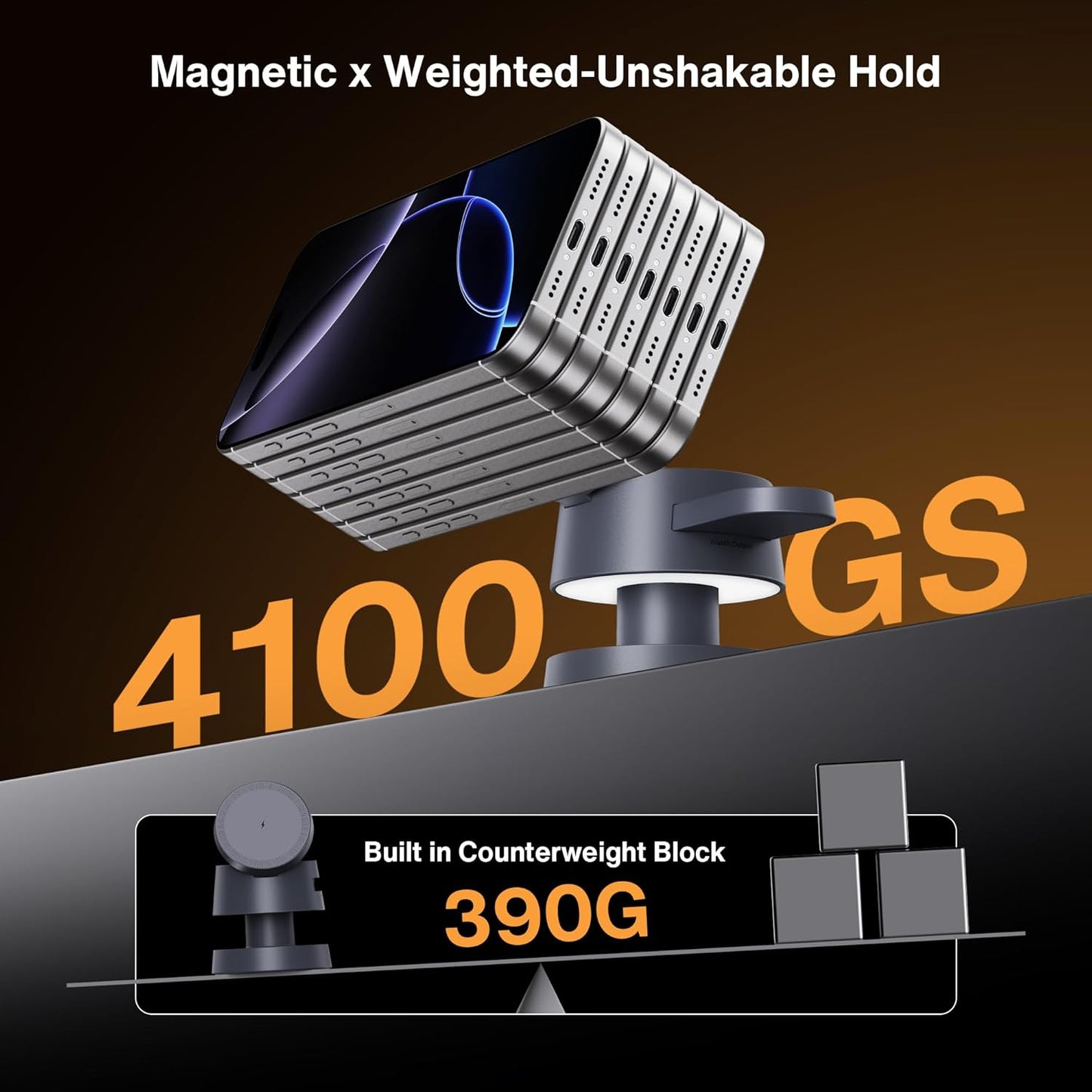 iVANKY 4 in 1 Wireless Charging Station with Mushroom Light for MagSafe Magnetic Charger, Travel Stand 3 in 1 Charge for iPhone 17-11 Pro Max Plus Air, Apple iWatch, Airpods（Includes 33W Adapter） ﻿ ﻿