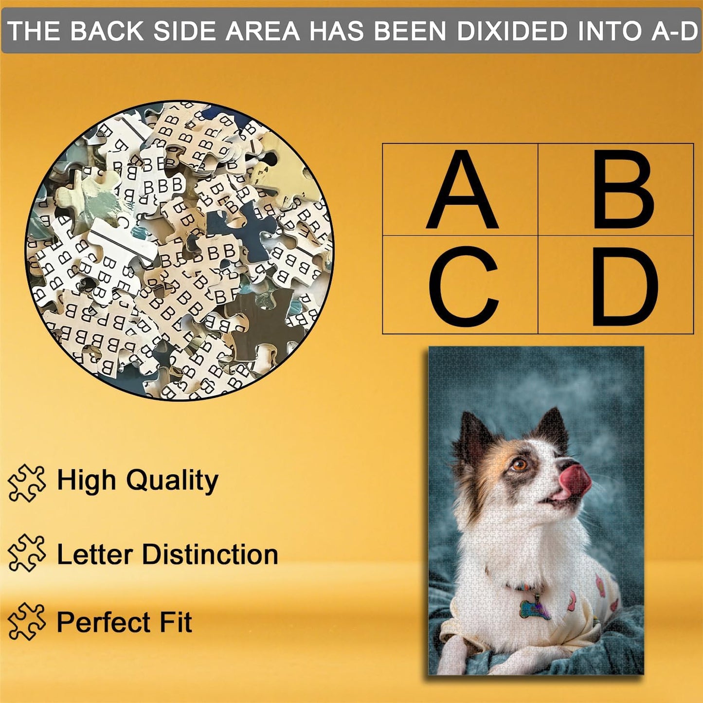 Custom Puzzle, Personalized Puzzle for Photos, Customized Puzzle 120/200/300/500/1000/1500 Pieces for Family, Christmas, Pet, Birthday, Wedding Gift