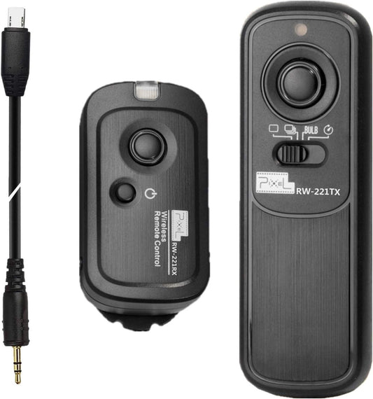 Pixel 2.4GHz Digital Wireless Remote Control S2 Remote Shutter Release for Sony A58 A68 A1 A9 A7 A7II A7R A7RII A7S A5000 A5100 A6000 A6300 A6400 A6500 A6600 RX100II HX300 HX400 HX400V HX50V HX90 RX10