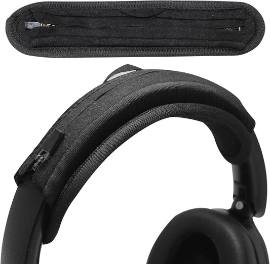 Adhiper Universal Headphone Headband Cover for Sony Beats Bose Soundcore HyperX ATH Skullcandy JBL Jabra, Headband Cover Cushion Protector for Sony XM4, XM5 & Beats Studio Pro/Solo4 Headphones - Black