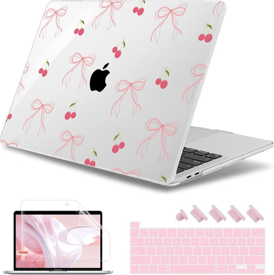 May Chen for MacBook Pro 13 inch Case 2022 2021 2020 Release A2338 M2 M1 A2289 A2251, Plastic Crystal Hard Shell Case Cover for MacBook Pro 13 inch Touch Bar Fits Touch ID, Bow