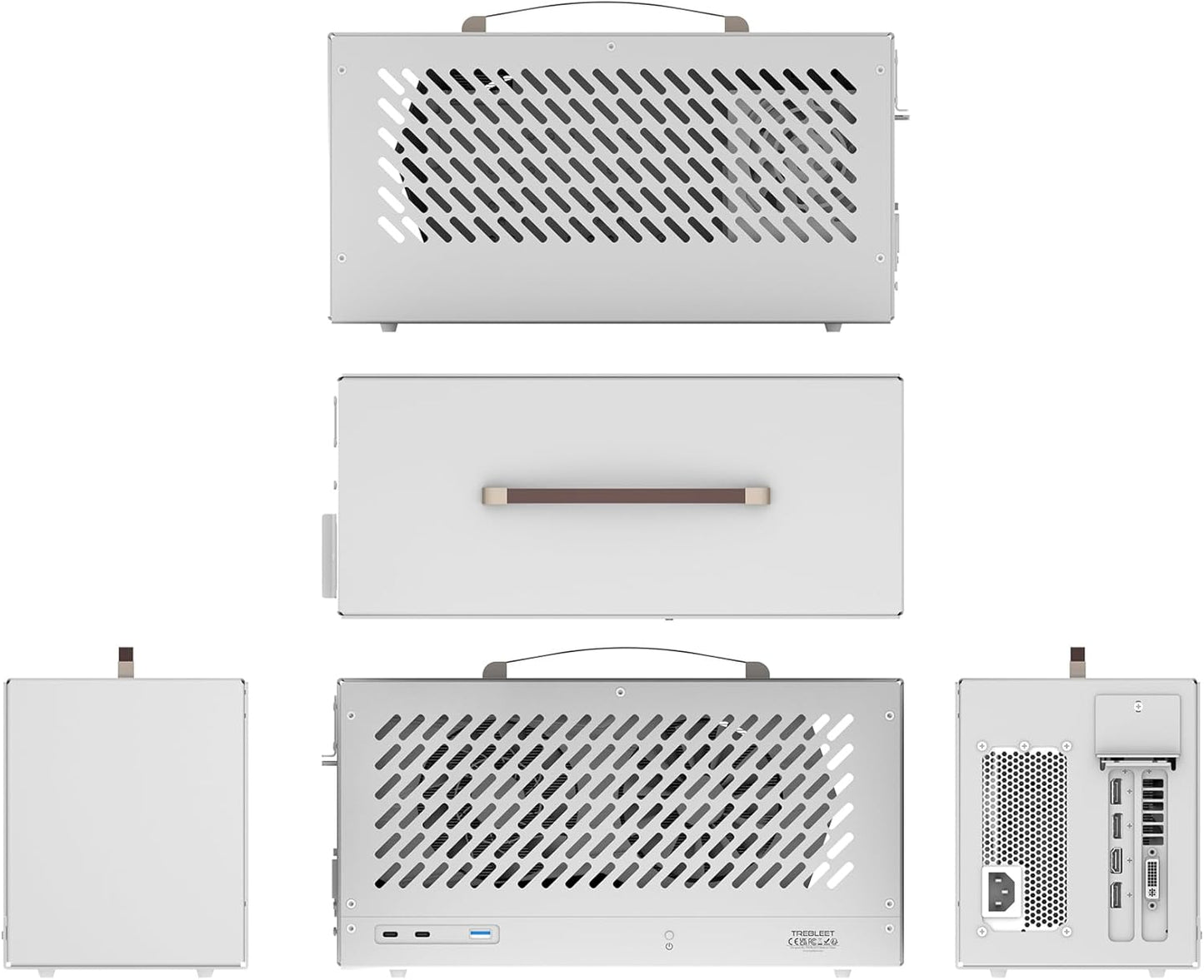 Compact eGPU Enclosure Compatible with Thunderbolt 3/4 USB4 40Gbps External GPU Dock Station with 600W PSU, Full Aluminum Chassis, NVIDIA/AMD PCIe Support, PD 85W Charging Support, Daisy Chain