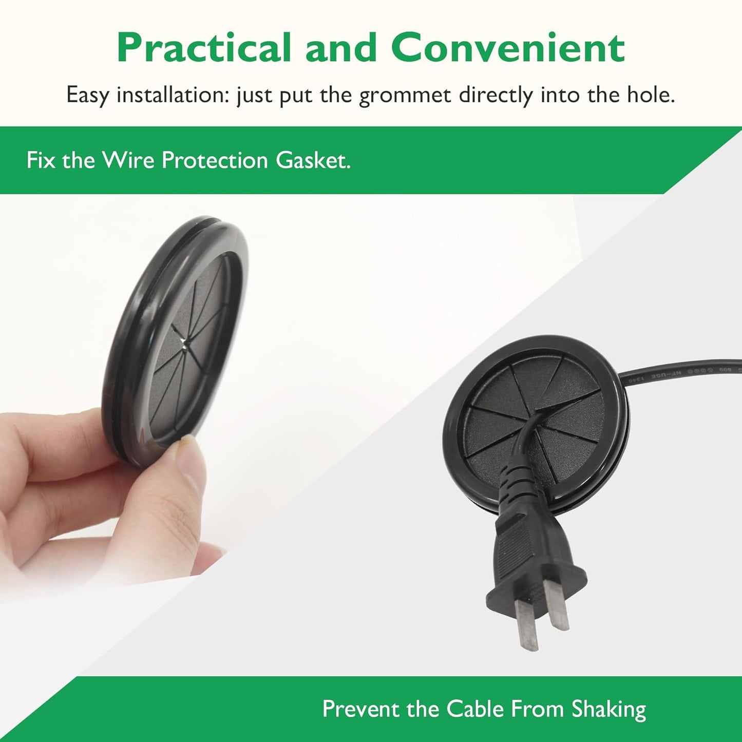 3/4 inch Rubber Grommets for Wiring, 5/8 Inch ID, Firewall Grommets Automotive Cable Cords Hoses Protection, Double-Sided Rubber Plugs for Round Holes, 25 Pcs, 16x20 mm