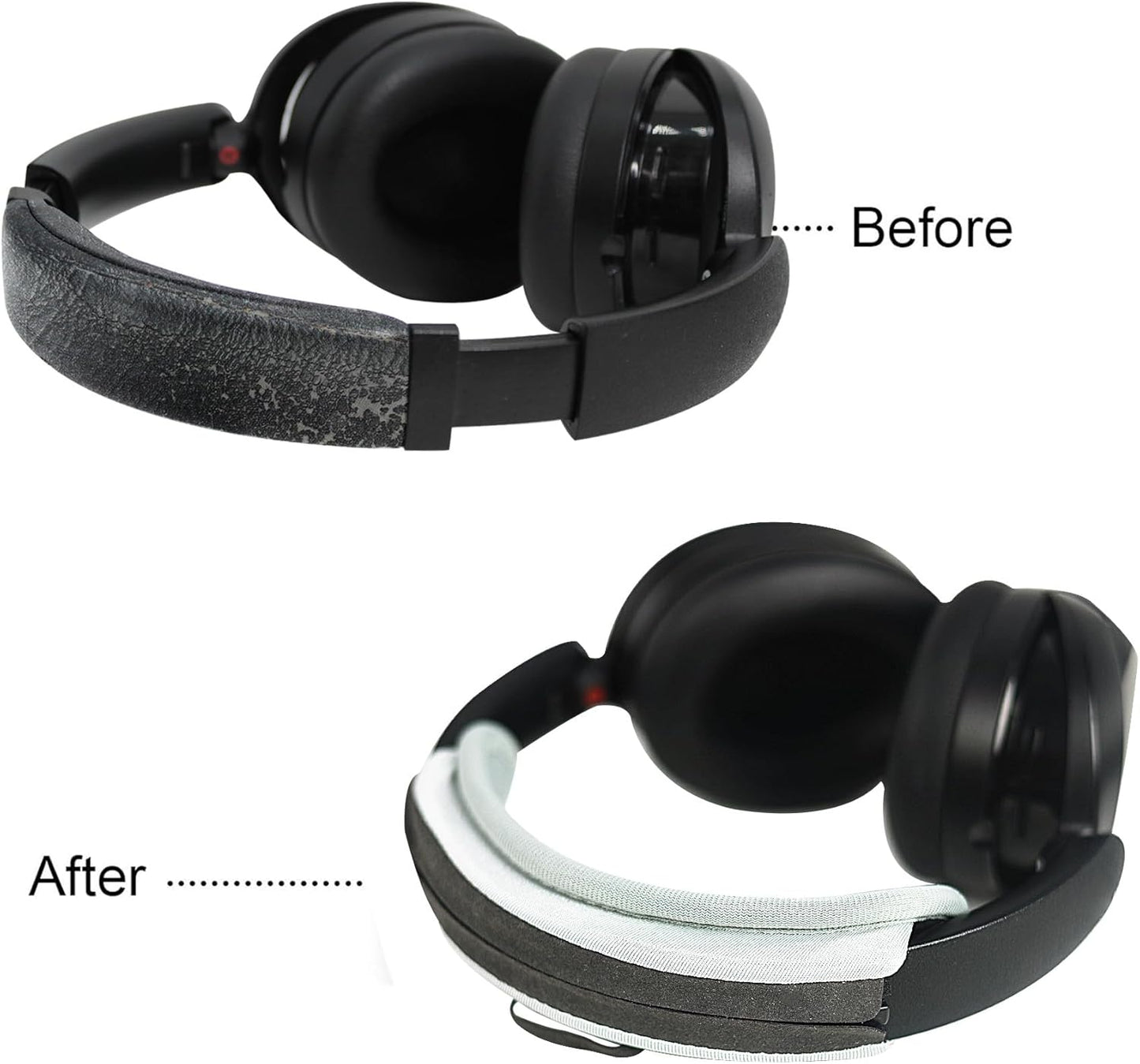 Adhiper Universal Headphone Headband Cover for Sony Beats Bose Soundcore HyperX ATH Skullcandy JBL Jabra, Headband Cover Protector for Sony XM6, XM5, XM4 & Beats Studio Pro/Solo4 Headphones - Gray
