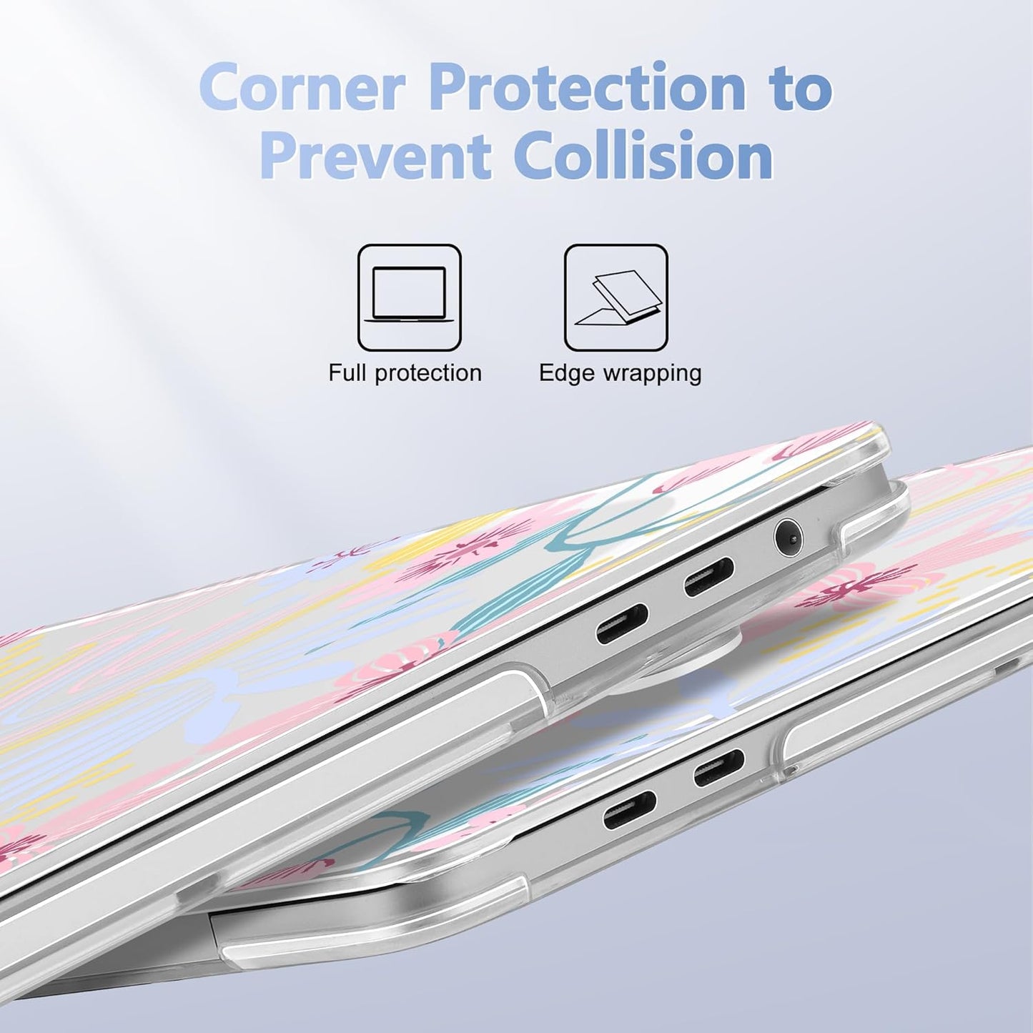 for MacBook Pro 16 inch Case 2019 2020 Release Model A2141, Plastic Hard Shell Cover with Keyboard Cover & Screen Protector for MacBook Pro 16 inch with Touch Bar & Touch ID, Florals