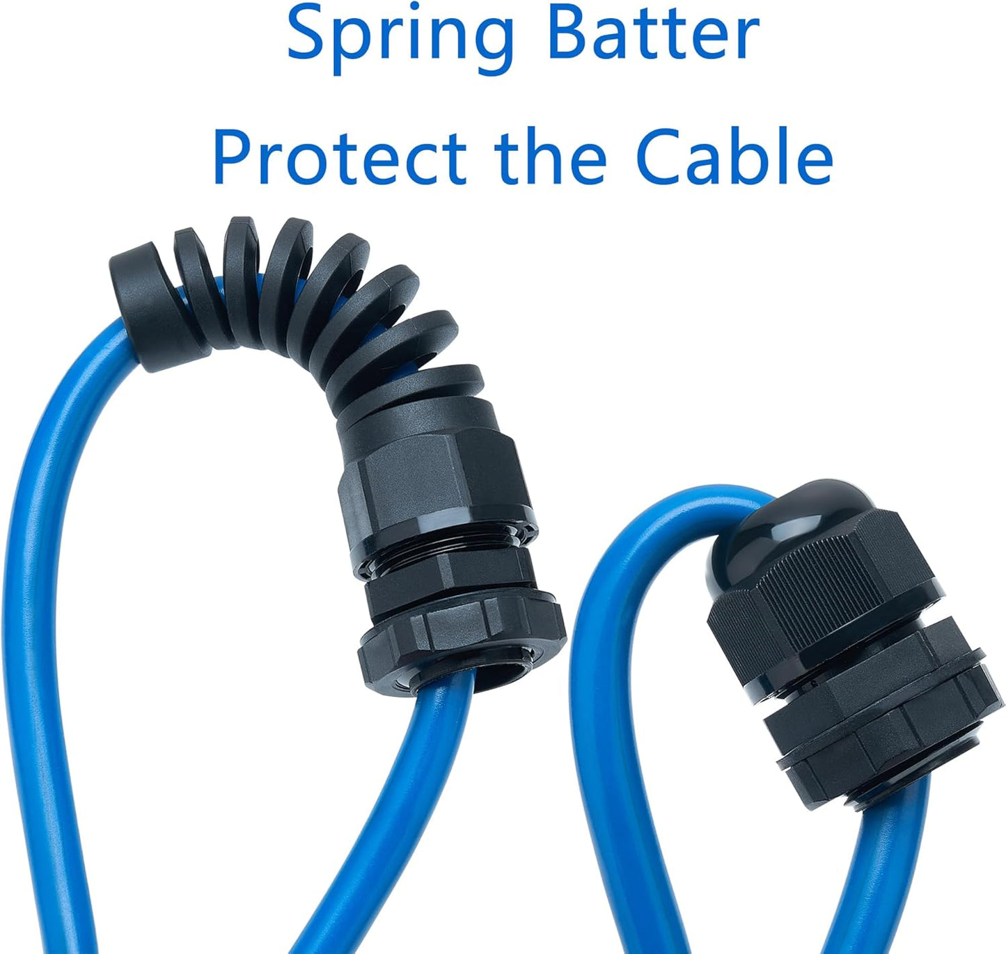 10 Pack Black Nylon Cable Gland, NPT 1/2" Thread, Made of PA66 Material, High Wear Resistance and Chemical Resistance (Black, PG21(10Pcs))