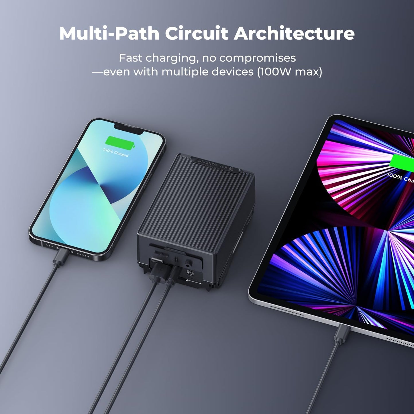 K&F CONCEPT V Mount Battery, 99Wh 6700mAh V-Mount Battery with PD 100W USB-C Fast Charging, with Dual D-TAP/A/USB-C/DC/TFT Display/Emergency Light for Camera, Camcorder, Monitor, Video Light