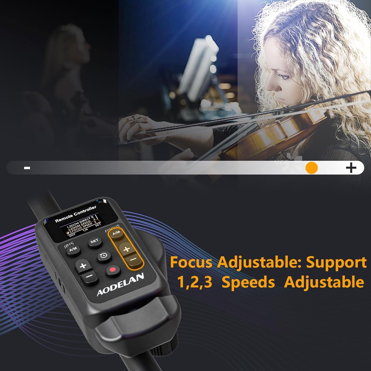 Wireless Camcorder Lanc Zoom Controller, Wired Remote Control with 2.5mm Jack Cable, IRIS, Focus, Video Recording and Zoom Commander with Lanc or Remote Terminal for Canon XL1S XL2 XHA1 /Sony NX5C