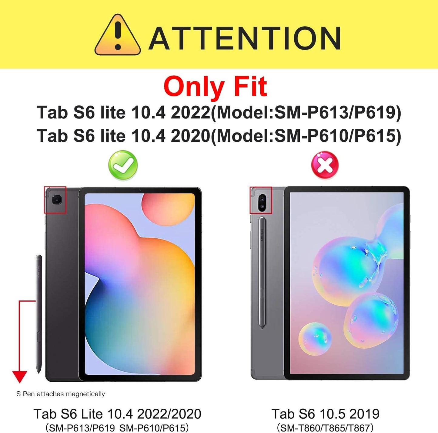 BRAECN for Galaxy Tab S6 Lite Case for Kids,Heavy Duty Rugged Shockproof Case with Hand Strap, Shoulder Strap, Stand, S Pen Holder for Samsung Galaxy Tab S6 Lite 10.4” Tablet SM-P610/P613 -Rainbow