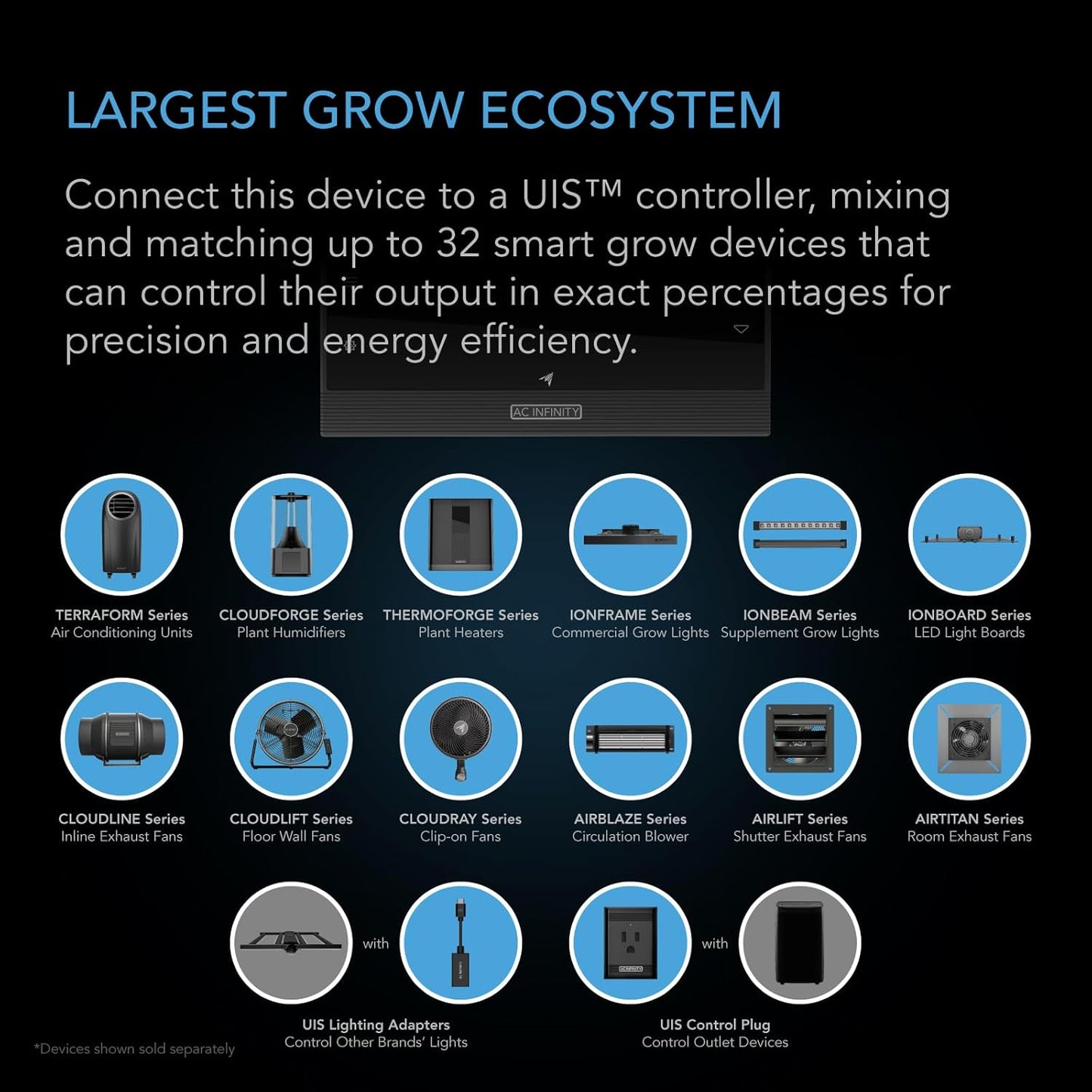 AC Infinity CLOUDRAY S9 2-Pack, Grow Tent Clip Fan 9” with Redesigned Long-Life EC Motor, Custom 10 Dynamic Wind Speeds and 10-Level Oscillation, for Hydroponics Circulation Cooling, 2-Count