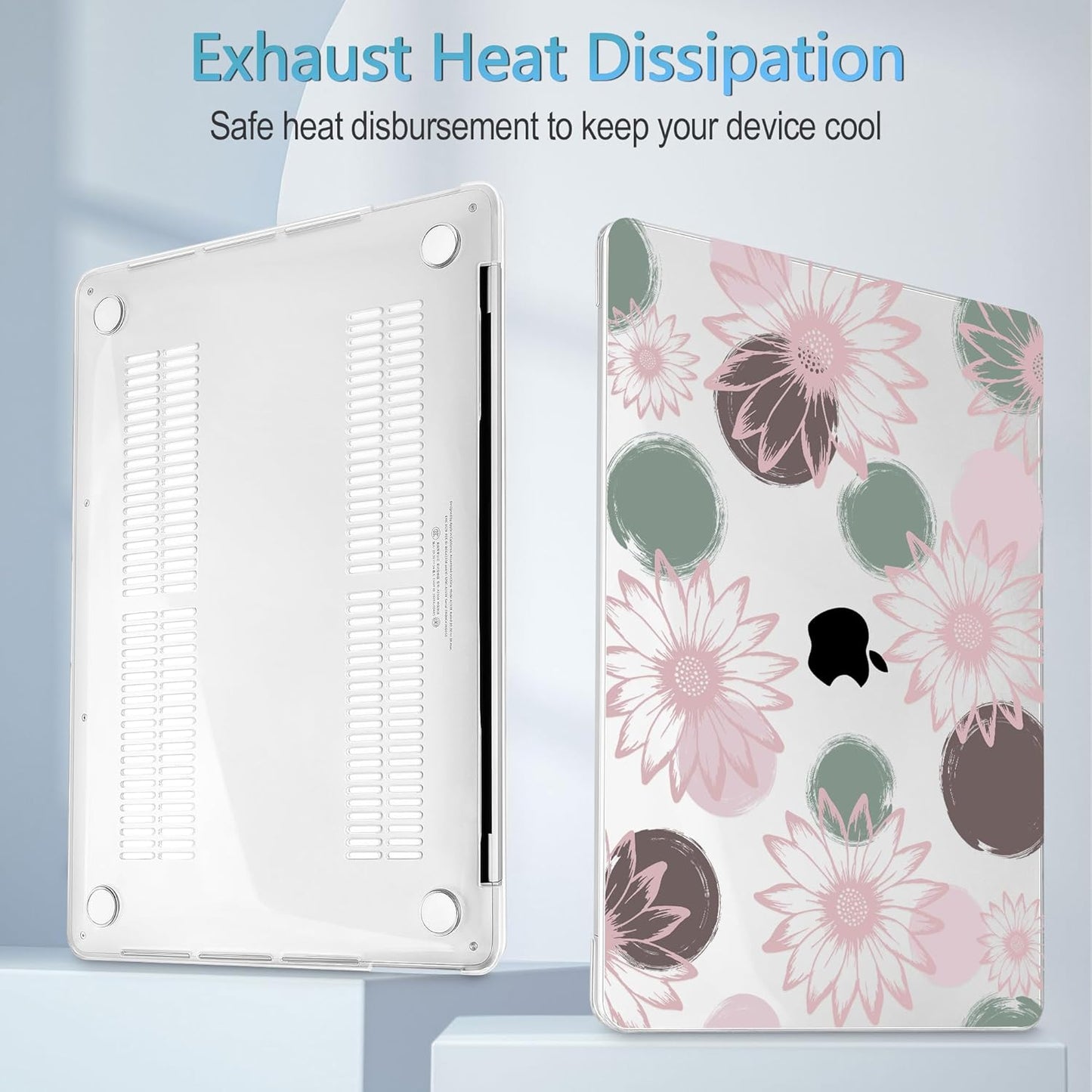 Mektron Case for MacBook Pro 16 Inch A2141 Cover 2019 Release 16" with Liquid Retina Display/Touch ID, Plastic Hard Shell with Keyboard Skin & Screen Protector & Dust Plug, Chamomile