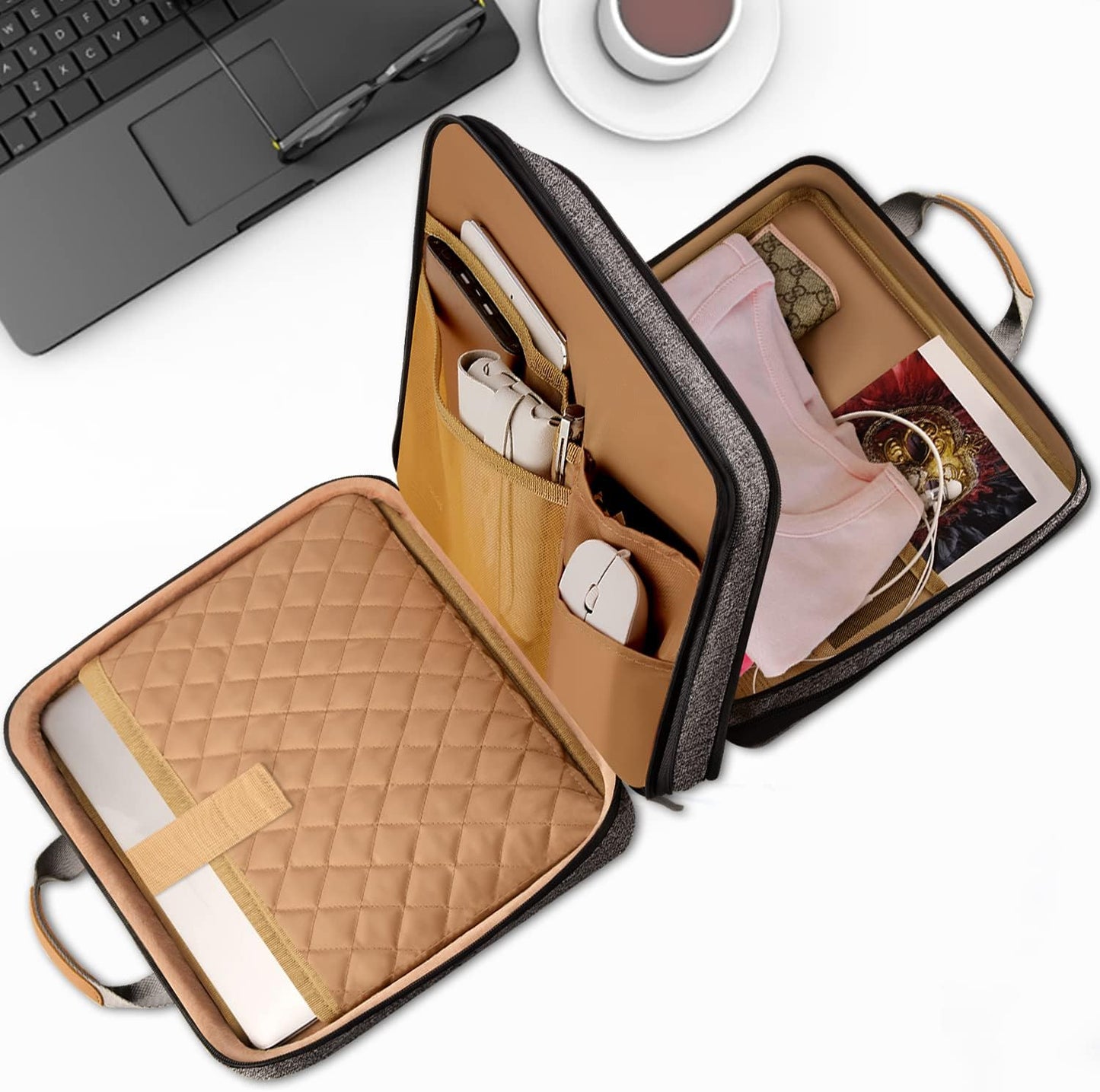 ZINZ Slim Expandable Laptop Case 13 Inch Sleeve Upgraded Protective Durable Recycled Briefcase for 13" MacBook Air/Pro M1/M2, iPad Pro 12,9, Surface Pro 3/4/5/6/2017 12.3",XPS 13,D01G03