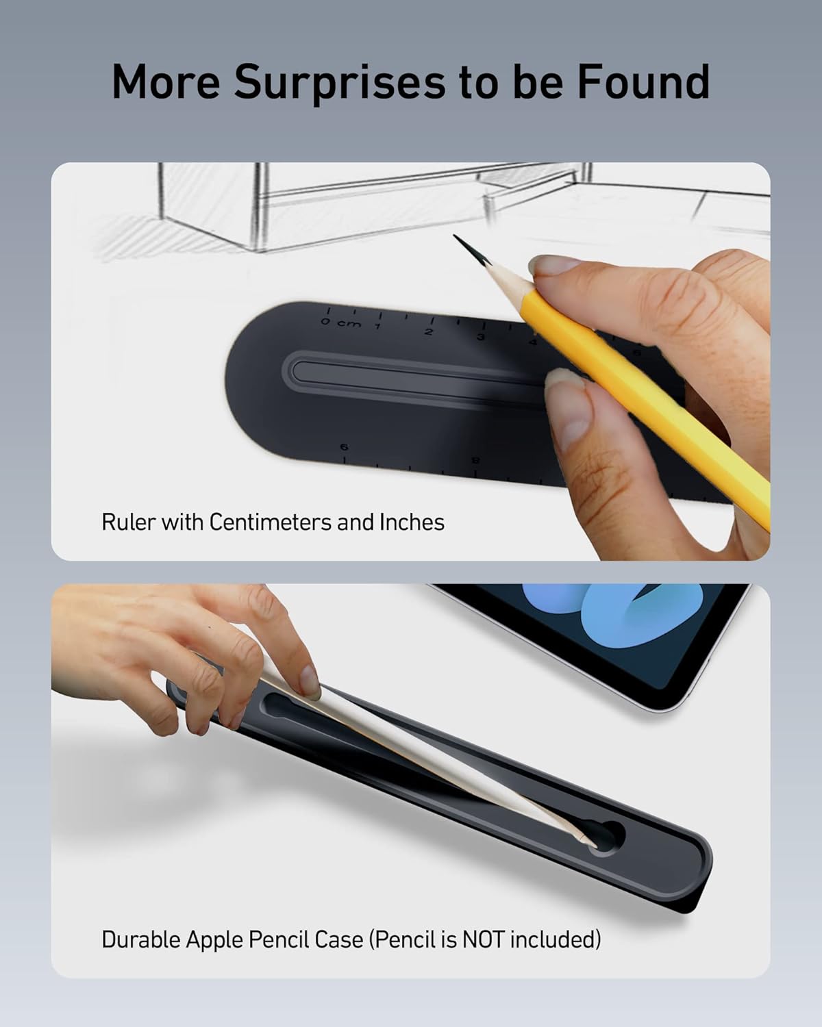 3 in 1 Silicone Laptop Stand, Keyboard Riser for Ergonomic Typing/Reading, Portable Laptop Cooling Stand, for Home Office School and Travel, Oval Base, Midnight