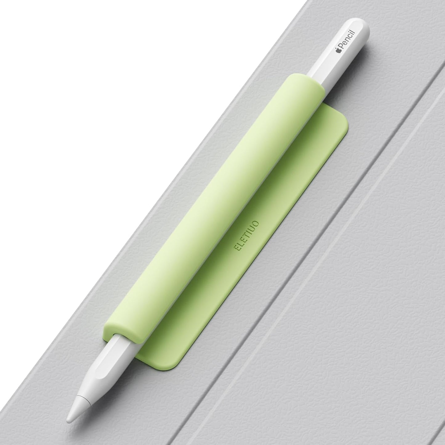 ELETIUO Silicone Pencil Holder Sleeve,Compatible with Apple Pencil (USB-C),Apple Pencil 1st/ 2nd Generation,Strong Adhesive Sticky Attached to iPad Case for Stylus Pens,Green