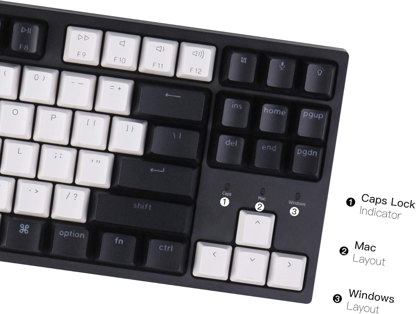 Keychron C1 Wired Mechanical Keyboard TKL, RGB Backlit with Double-Shot ABS Keycaps, 87 Keys Hot-Swappable Pre-lubed Linear Switch Compatible with Mac Windows