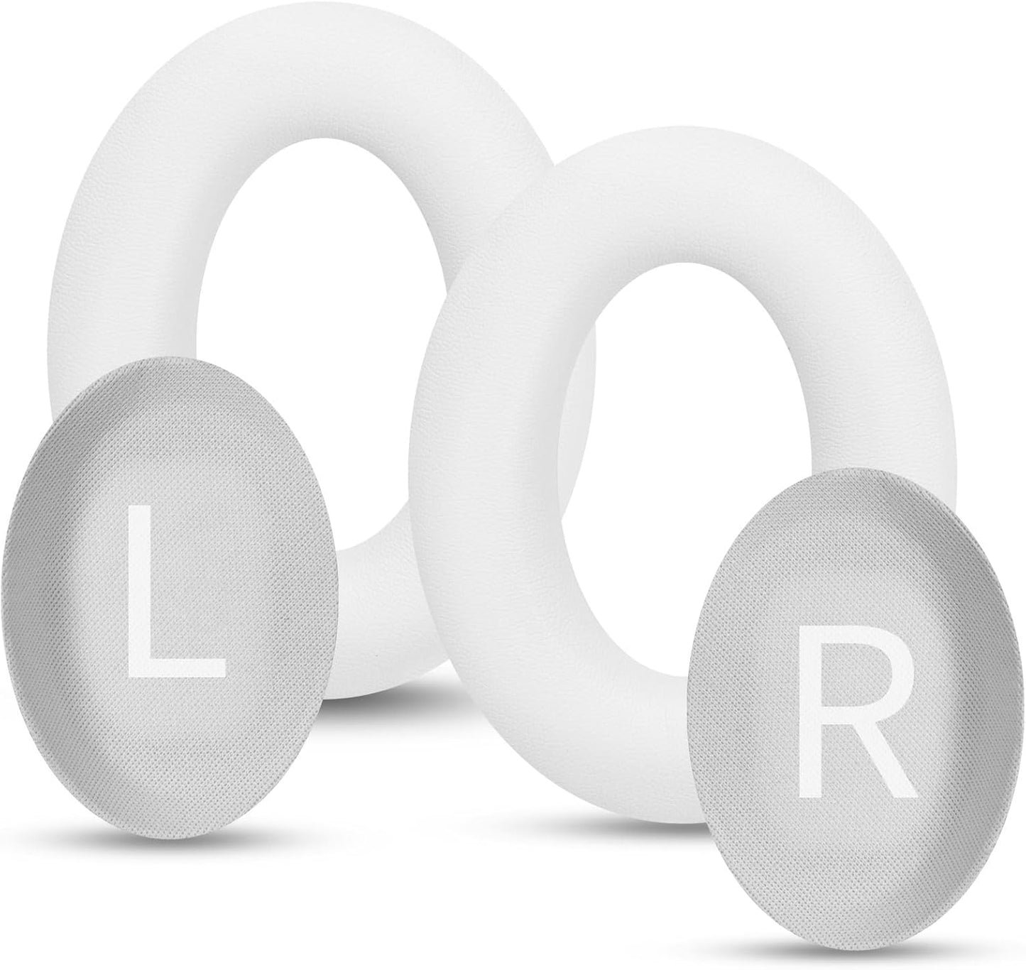 Headphones Replacement Ear Pads, Protein Leather earpad Cushions for Bose QuietComfort 45（QC45） Headphones, Softer Memory Foam - White