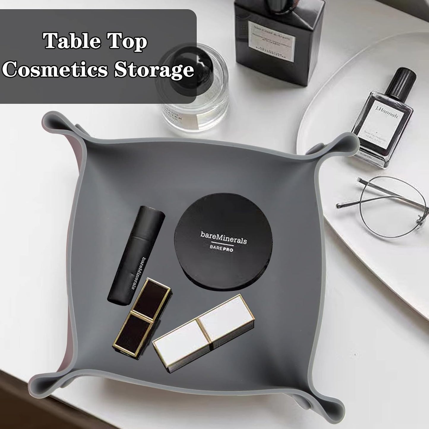 Collapsible Board Game Storage Bowls, Portable Folding Tray Accessory Holds Tabletop Bits, Components, Pieces, Dices for Classic & Modern Gaming, RPG Roleplaying (5-Pack) (Macoron Color)