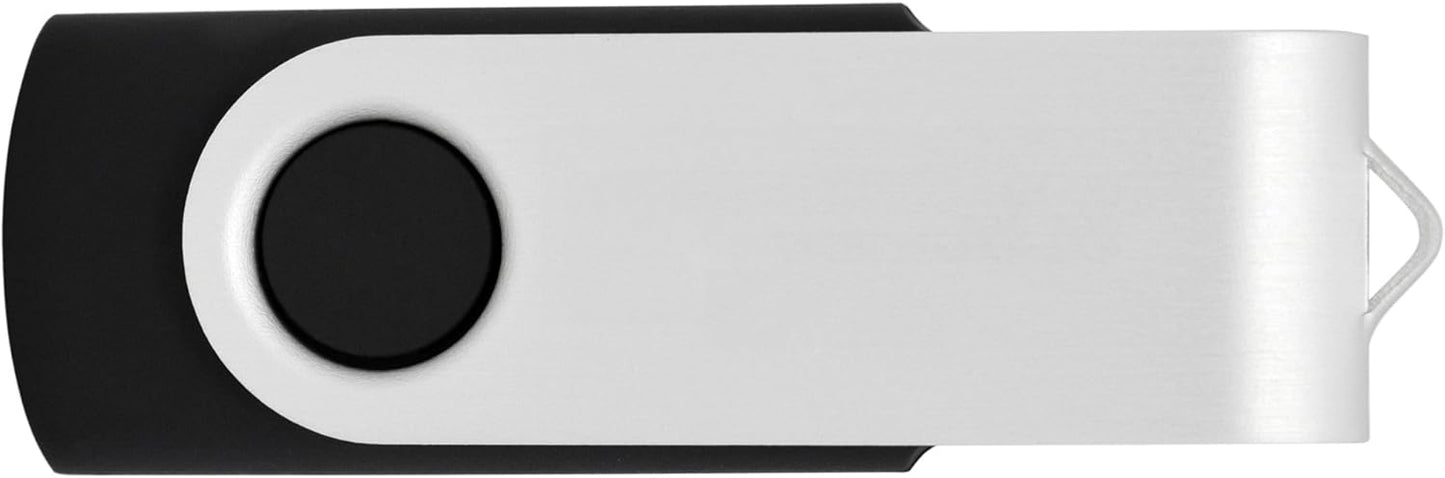 10 Pack 16GB USB Flash Drives 16GB Flash Drive Pack USB 2.0 Swivel USB Thumb Drives, Black