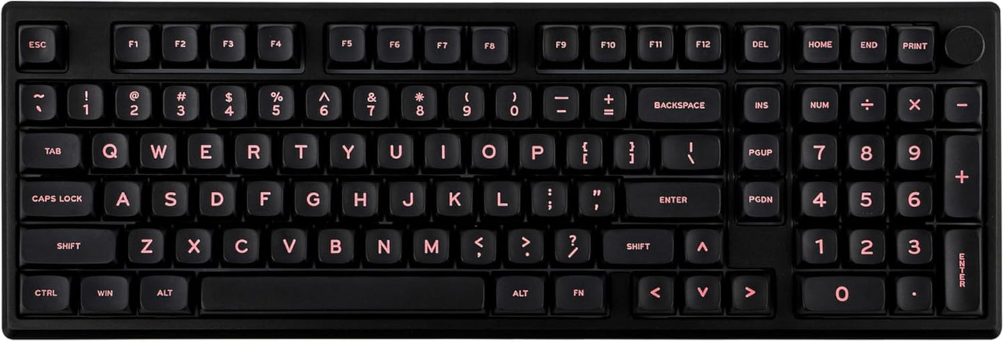 EPOMAKER Galaxy100 QMK/VIA Wireless Gaming Keyboard, Aluminum Shell, Bluetooth/2.4Ghz/USB-C, Pre-Lubed Hot-Swappable Linear Switches, NKRO, RGB Backlit (Black, Marble White Switch)