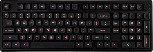 EPOMAKER Galaxy100 QMK/VIA Wireless Gaming Keyboard, Aluminum Shell, Bluetooth/2.4Ghz/USB-C, Pre-Lubed Hot-Swappable Linear Switches, NKRO, RGB Backlit (Black, Marble White Switch)