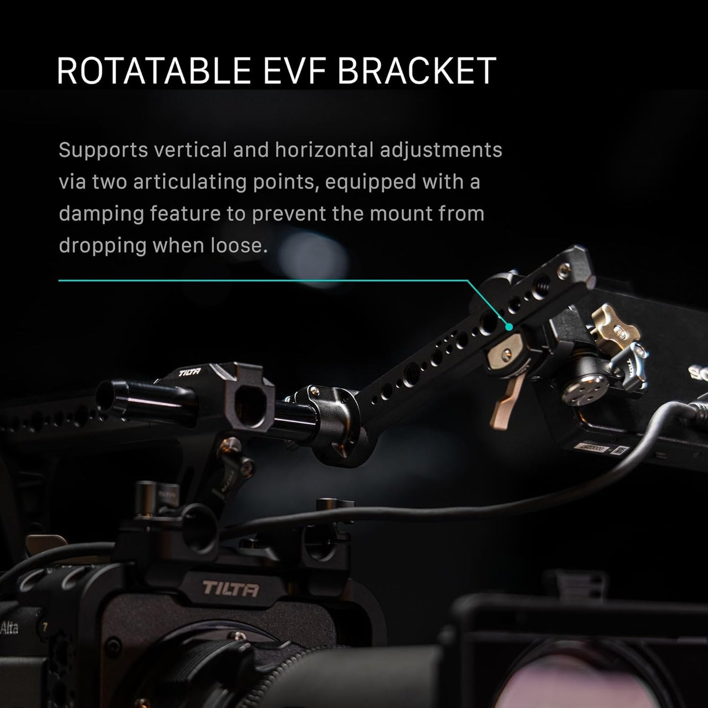 Tilta Camera Cage Compatible with Sony BURANO | Arri Rosettes, 1/4"-20 and 3/8"-16 Threads | w/Top Handle, Left/Right Side Arm, Battery Plate (Advanced Kit - V Mount)