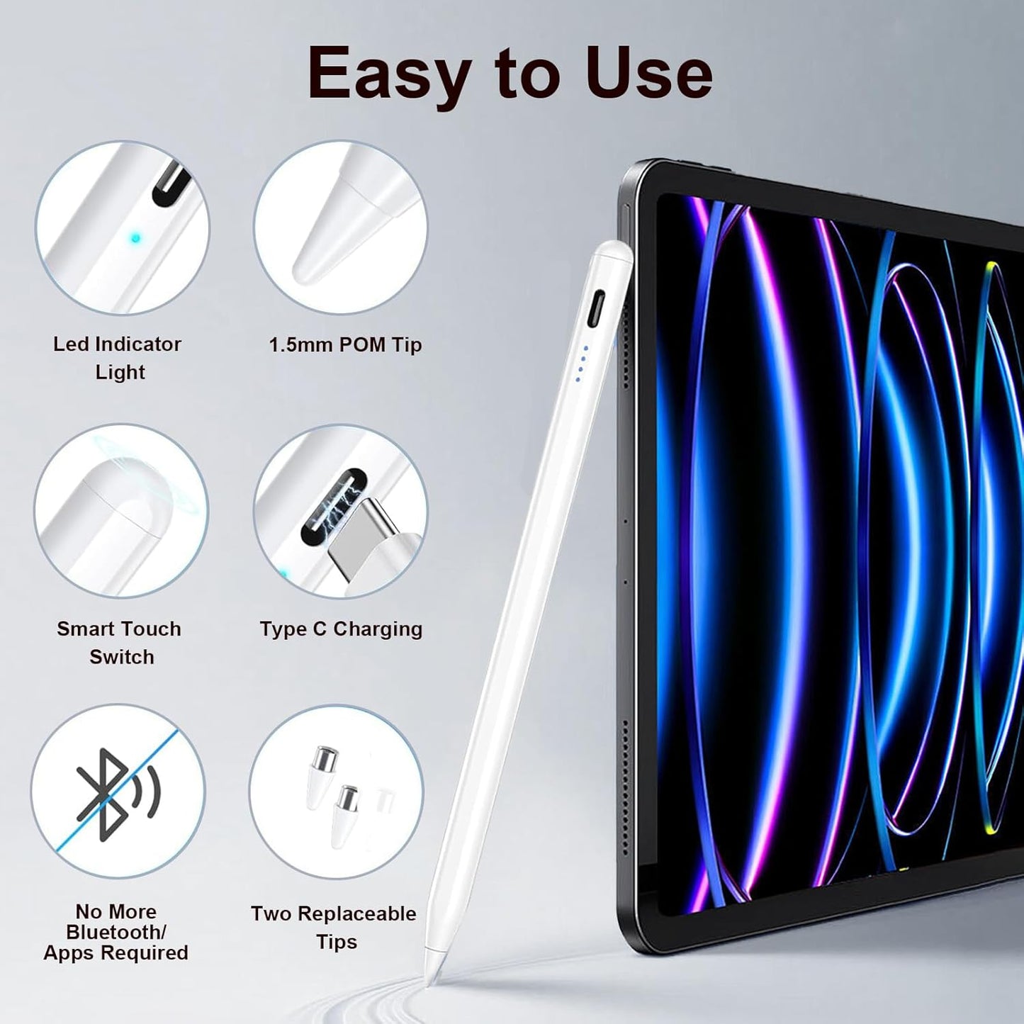 2 Pieces AMZ Fire Max 11 Pen Tablet Stylus Pen for AMZ Fire HD 10 Fire HD 8 Stylists Tablets Touch Screen Pencil (red)