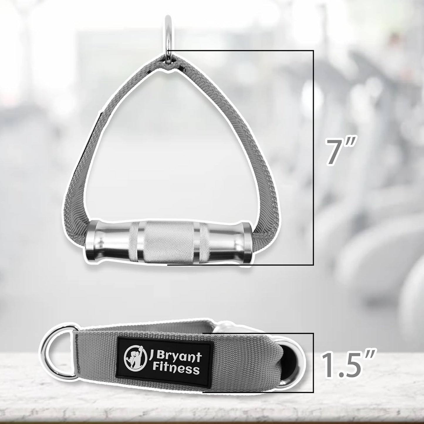 J Bryant Fitness Metal Gym Handles for Cable Machine Attachment Heavy Duty Aluminum Alloy Handle Grips Durable Workout Handles for Resistance Bands Pulley LAT Pull Down System