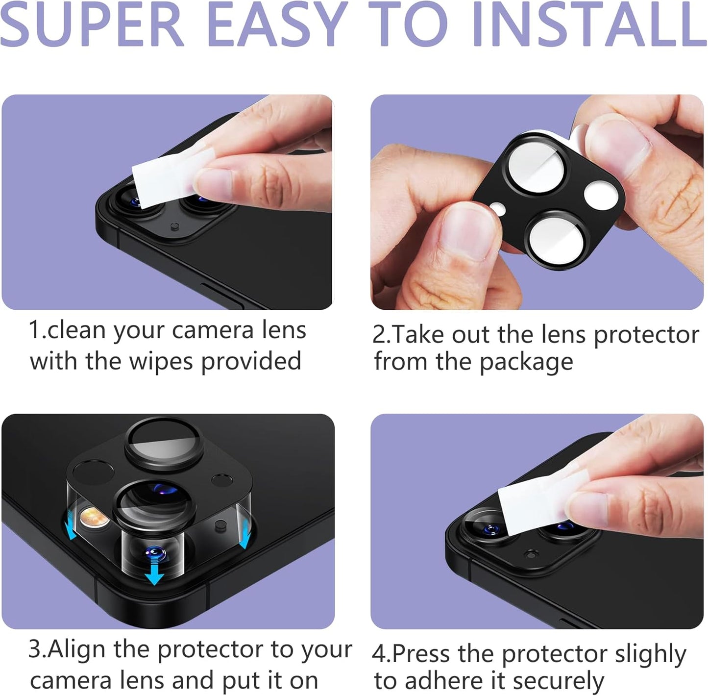 2 Pack Camera Lens Protector for iPhone 15 / iPhone 15 Plus,[Not Easy to Breakn ] AR Tempered Glass Strong Adsorption Metal Camera Cover Screen-pink