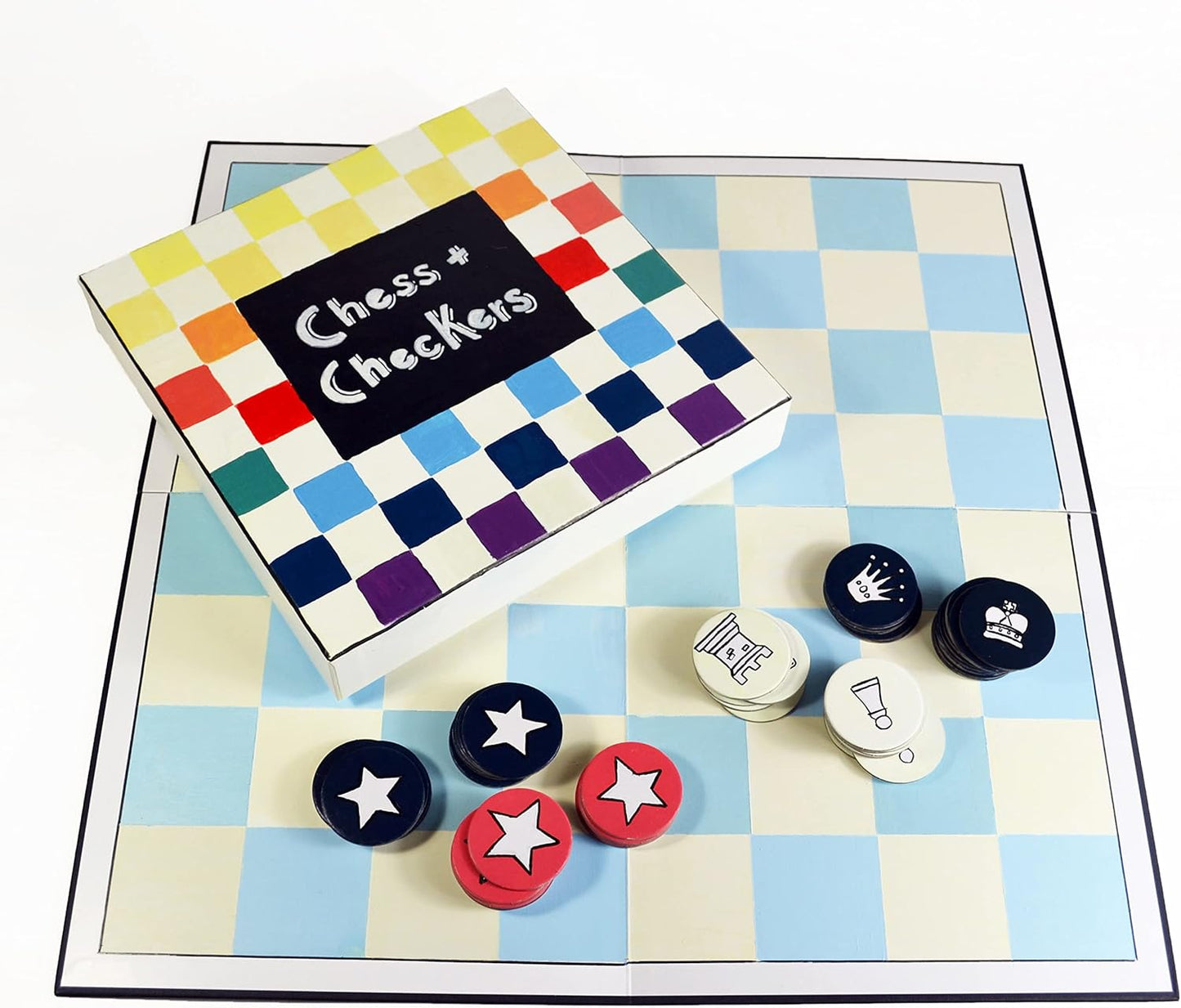 Apostrophe Games Create Your Own Board Game (Blank Checkers & Chess)