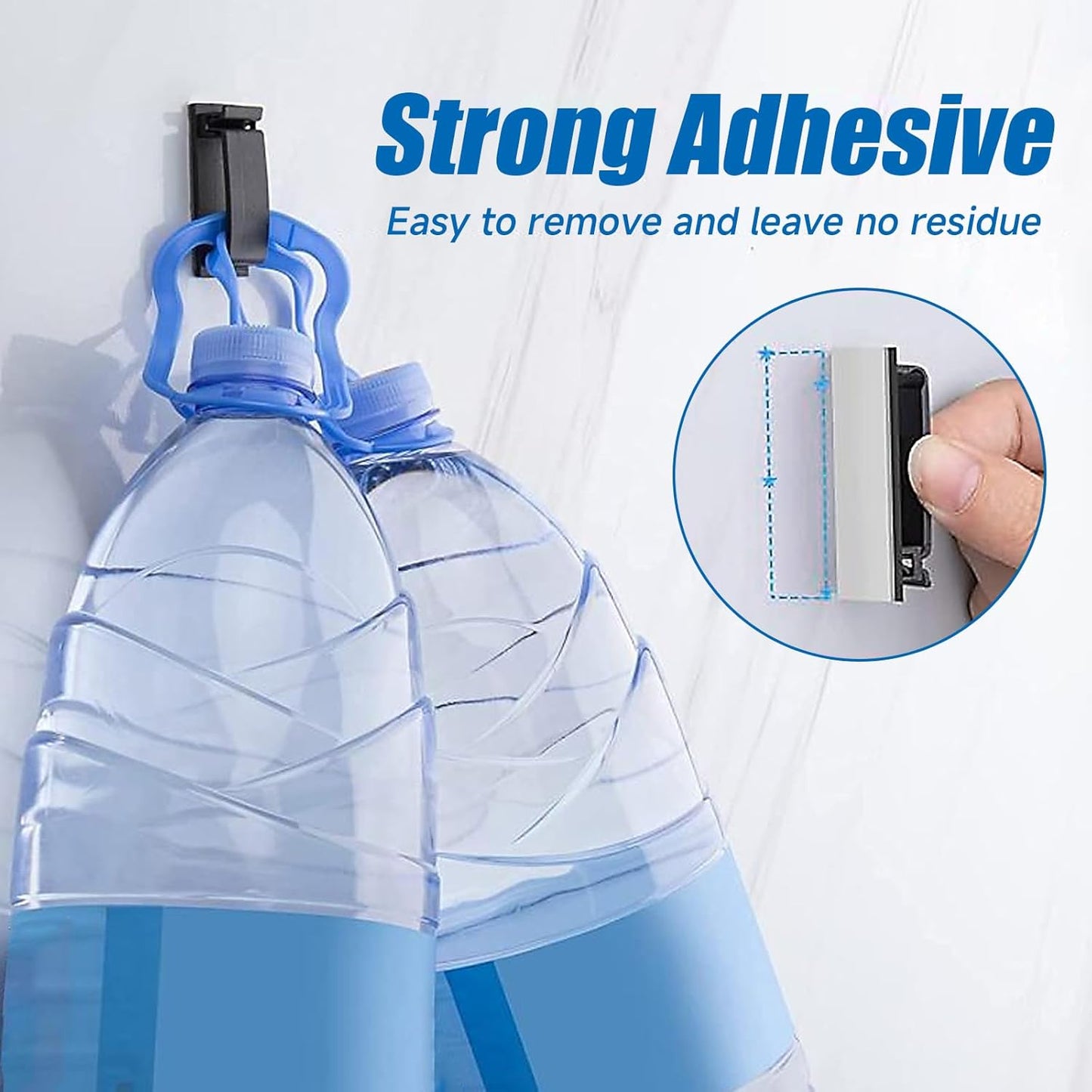 Adhesive Cable Clips Holder, Outdoor Light Clips, Black Cord Wire Clips, Sturdy Nylon Cord Wall Finisher Wire Clamp for Home, Car, Office Desk Wire Management (Black, L-50 PCS)