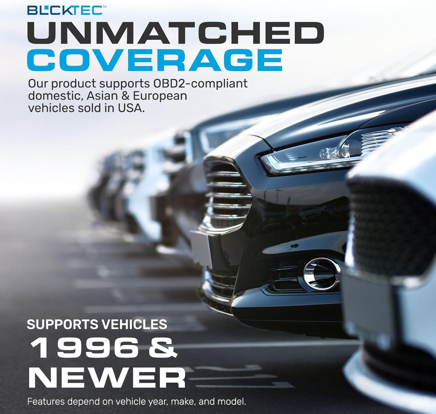 BLCKTEC 410 Bluetooth OBD2 Scanner for iPhone & Android, No Subscription Fee, OBDII Car Code Reader, Diagnose Check Engine Light, Supports OBD2 Compliant Vehicles 1996 and Newer