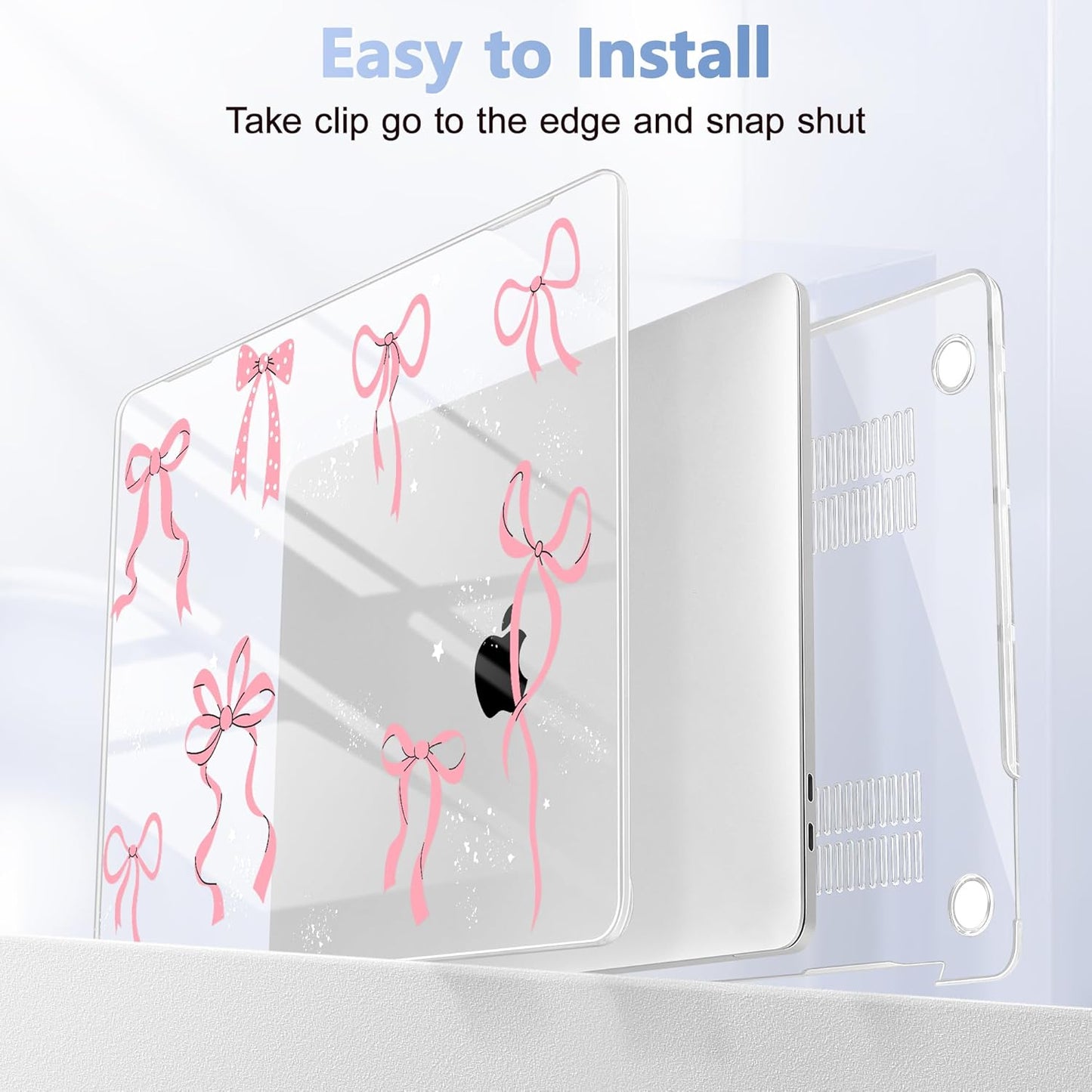 for MacBook Pro 16 inch Case 2019 2020 Release Model A2141, Plastic Hard Shell Cover with Keyboard Cover & Screen Protector for MacBook Pro 16 inch with Touch Bar & Touch ID, Star Bow