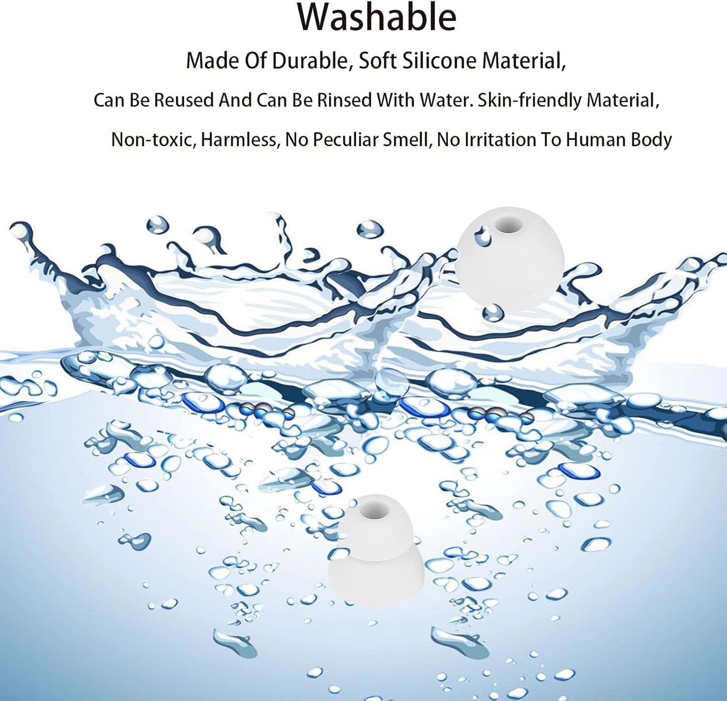 Earbud Tips Replacement Earbud Tips Earbud Replacement Tips Headphones Replacement Ear Pads Ear Tips for Earbuds Compatible with Powerbeats Pro Beats Wireless Earphone Headphones 4 Pairs (Light Grey)