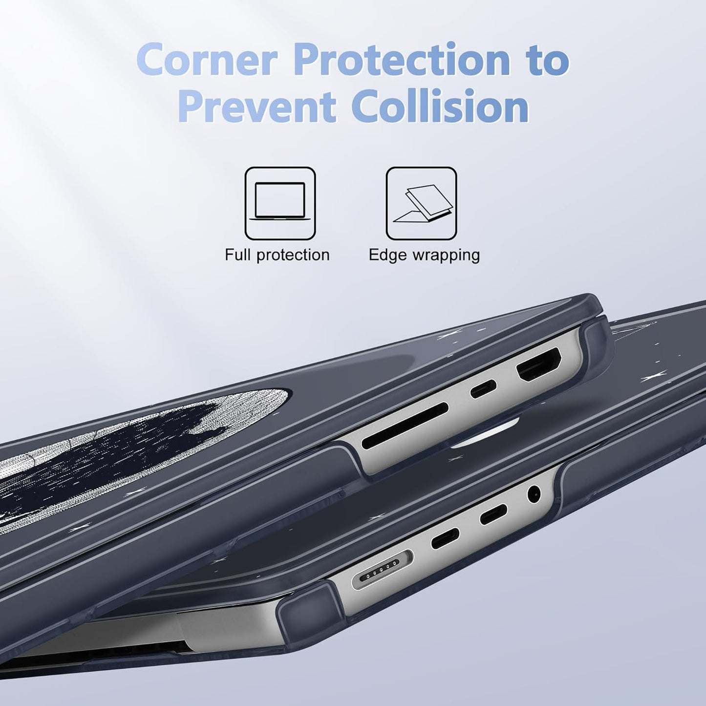 for MacBook Pro 16 inch Case 2021 2022 2023 2024 Release A3186 A3403 M4 A2991 M3 A2780 M2 A2485 M1 Pro/Max, Hard Shell Case with Screen Protector & Keyboard Cover, Astronaut Enjoy