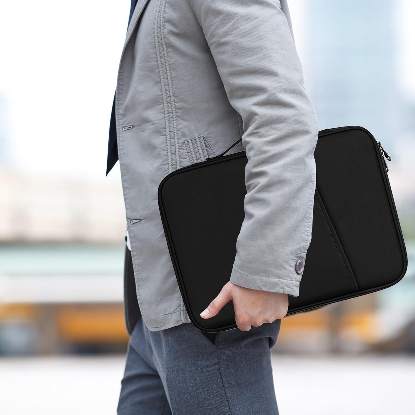 BoAn Laptop Sleeve Case, Handbags Portable Laptop Bag, 15.6 inch Bag Shockproof Protective Notebook Case with Accessory Pocket, for 15.6 inch HP, ASUS, Lenovo, Acer, Notebook, Computer, Black