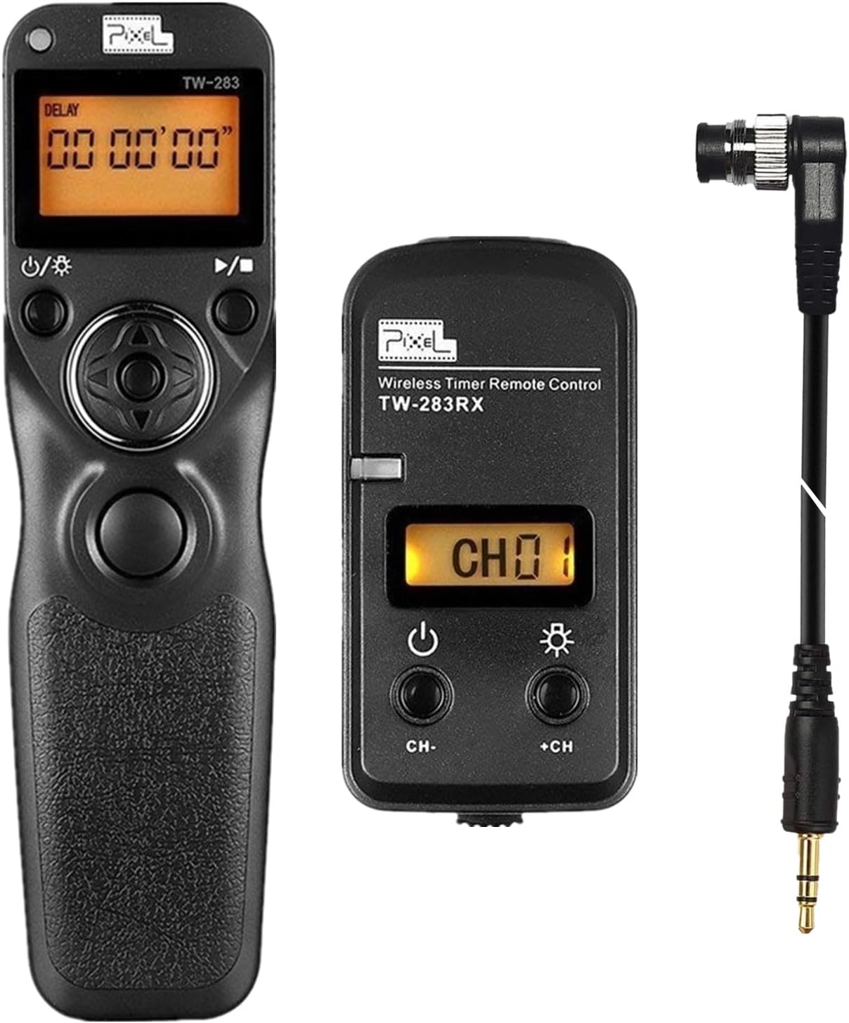Pixel LCD Wireless Shutter Release Remote Control TW283-DC0 Compatible with Nikon Z8 Z9 D3 D810A D3s D4 D5 D6 D800 D850 D800E D810A D810 D700 D500 D300 D300s D200 F100 F90 F90X F6 F5 N90s D1X D2H