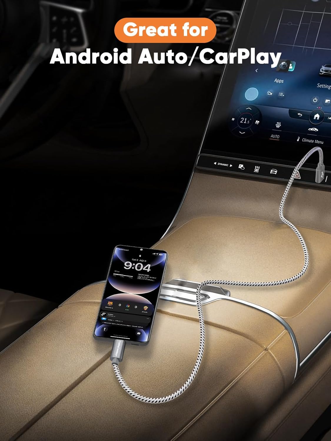 CableCreation USB A to USB C Cable 5FT, 10Gbps USB C to A USB 3.2 3.1 C Data Cable, Android Auto 3A Fast Charge Cord for Type C External SSD MacBook iPad, Galaxy S24/S23+, iPhone 15/iPhone 16+